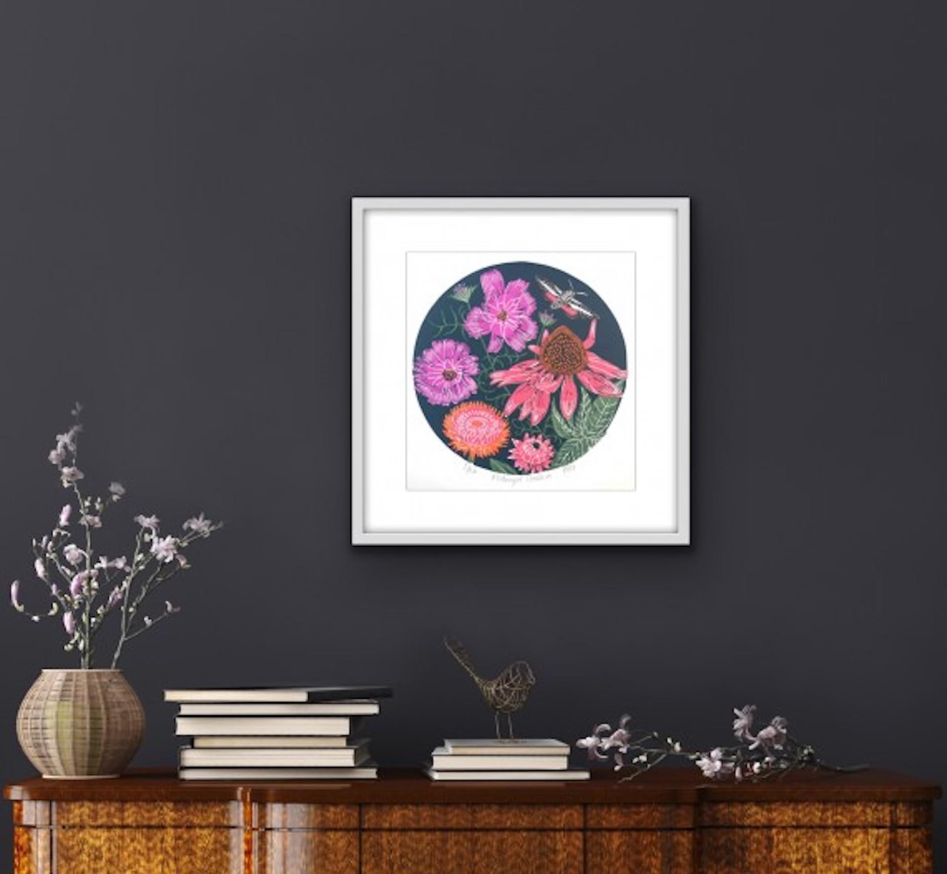 Kate Heiss, Midnight Garden, Floral Print, Limited Edition Print, Affordable Art For Sale 4