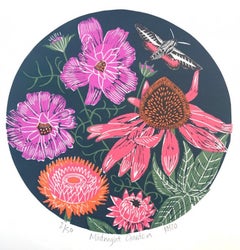 Kate Heiss, Midnight Garden, Floral Print, Limited Edition Print, Affordable Art