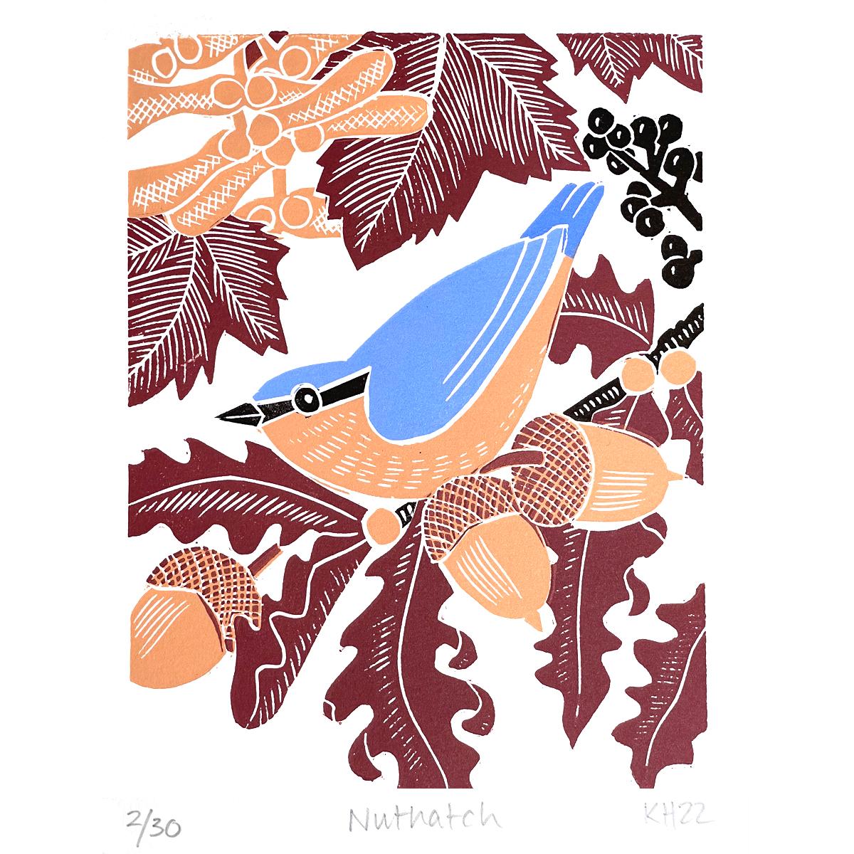Nuthatch by Kate Heiss [2022]
limited_edition
Oil based inks on 300gsm Somerset velvet Paper
Edition number 30
Image size: H:20 cm x W:15 cm
Complete Size of Unframed Work: H:30 cm x W:25 cm x D:1cm
Sold Unframed
Please note that insitu images are