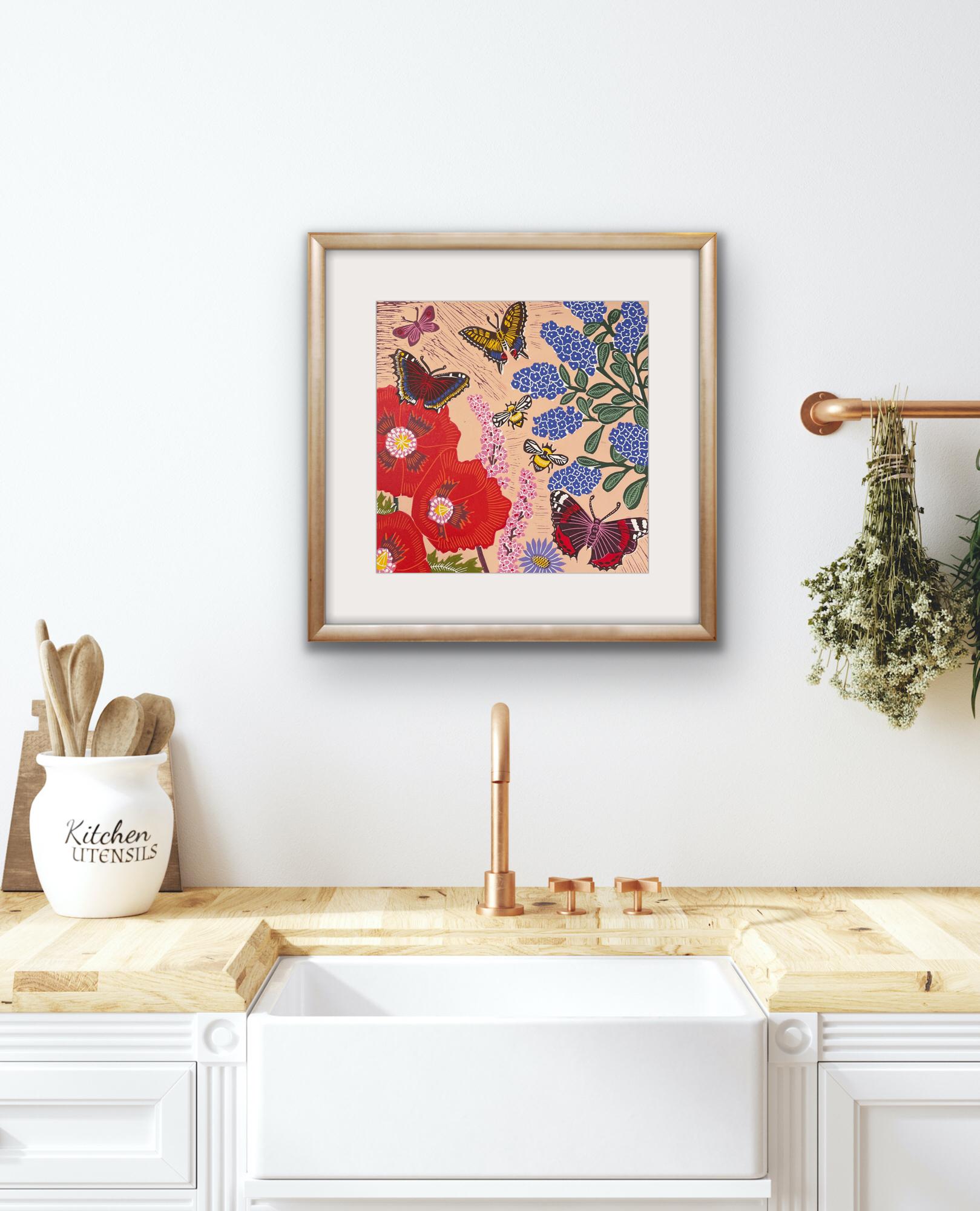 Poppies and Pollinators by Kate Heiss, Limited edition print, Floral print 12