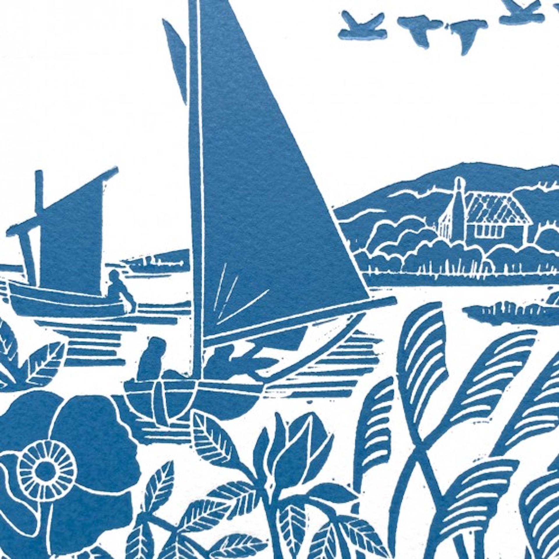 Sailing Diptychon, Kate Heiss, Drucke in limitierter Auflage, Segelkunst, Bootskunst im Angebot 11