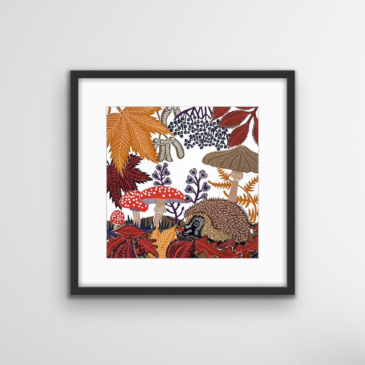 Woodland Walk by Kate Heiss, Limited edition print, Linocut Print, 2022 For Sale 2