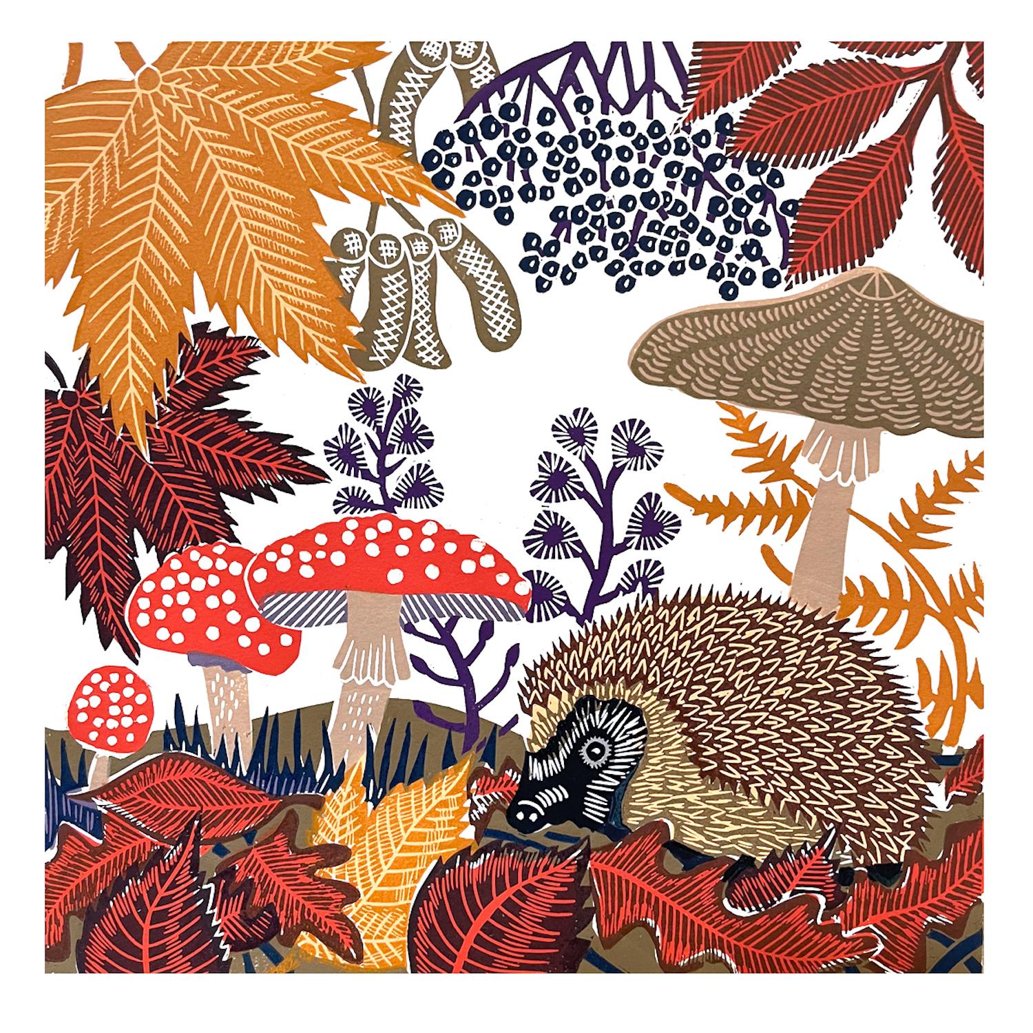 Woodland Walk by Kate Heiss, Limited edition print, Linocut Print, 2022 For Sale 5