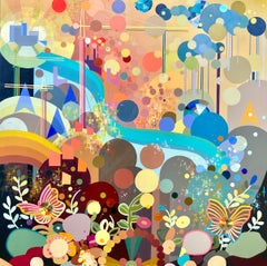 "Natura Pura" - Contemporary Abstract Painting - colorful - Hilma af Klint