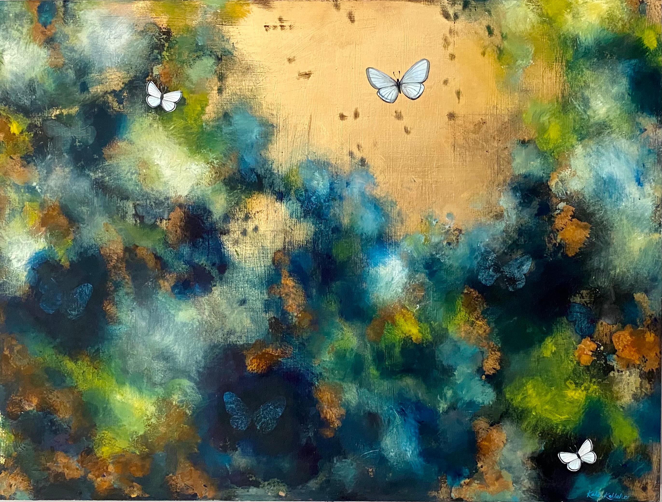 Finding Our Stars abstract painting by British artist Kate Kelleher