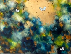 Quadro astratto Finding Our Stars dell'artista britannica Kate Kelleher