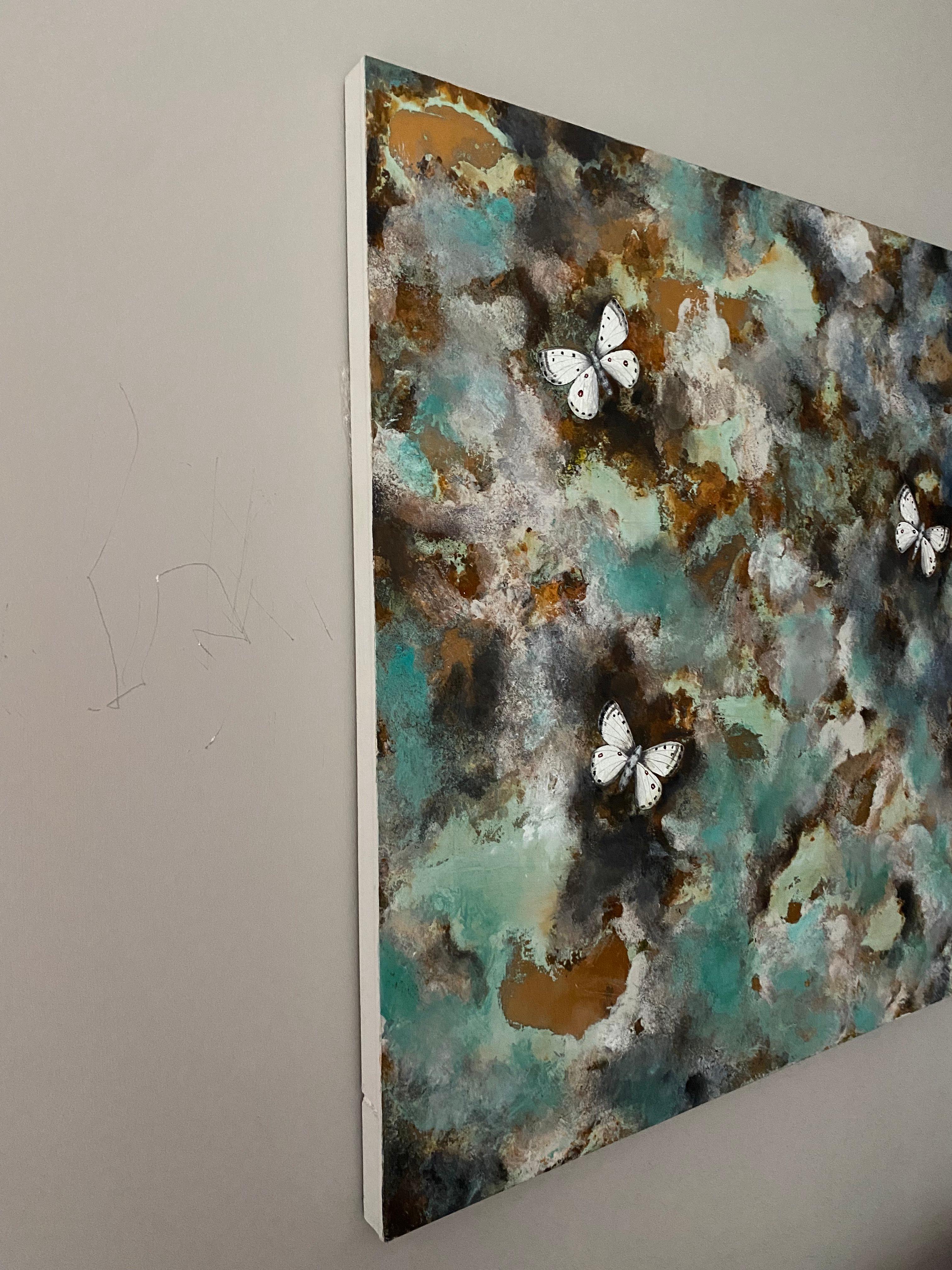 Fortitude abstract contemporary painting by British artist Kate Kelleher For Sale 1