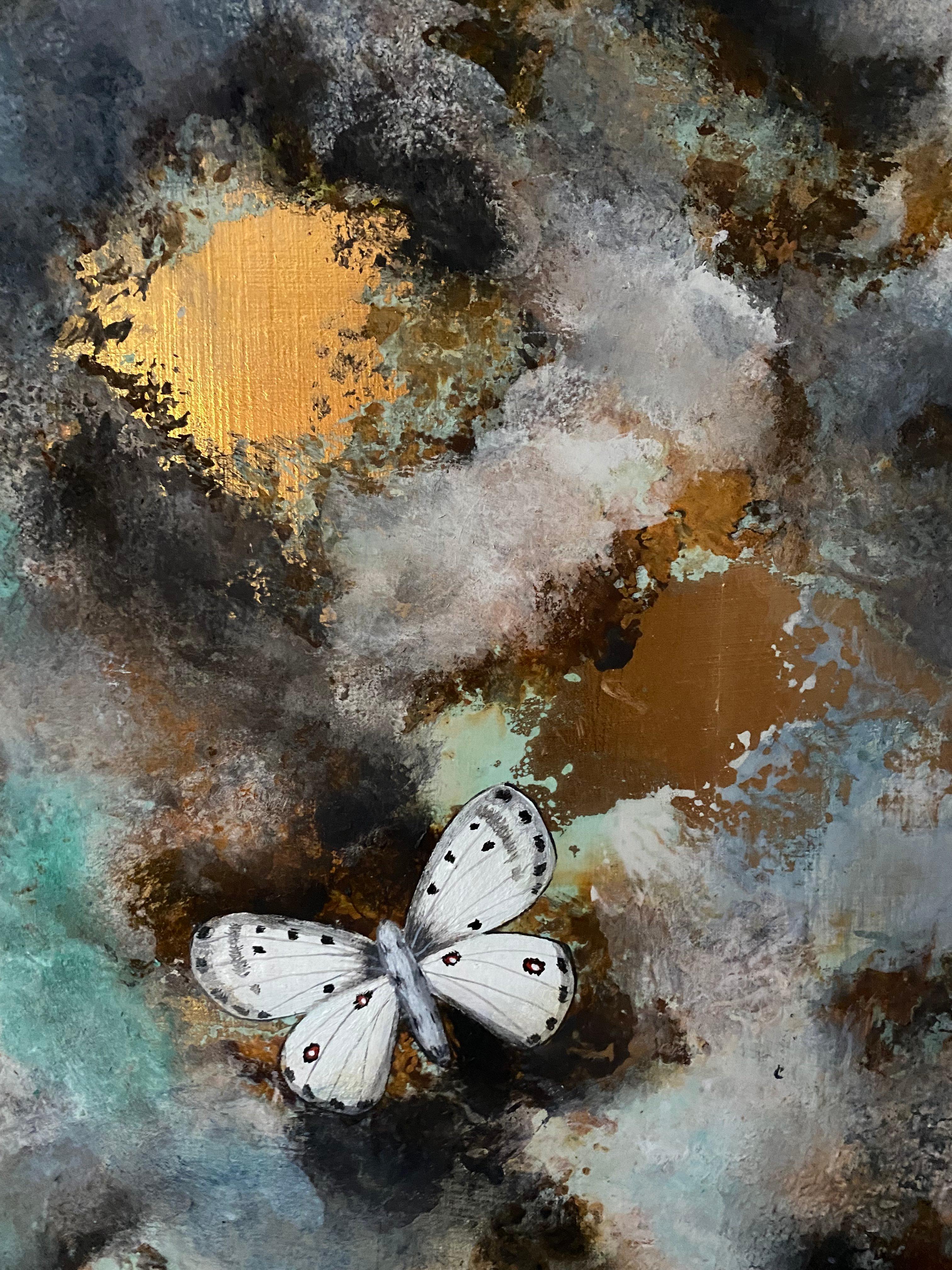 Fortitude, abstraktes zeitgenössisches Gemälde der britischen Künstlerin Kate Kelleher im Angebot 5