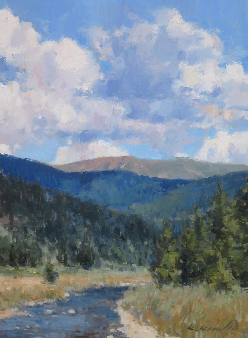 River Rambling - Impressionist Painting by Kate Kiesler