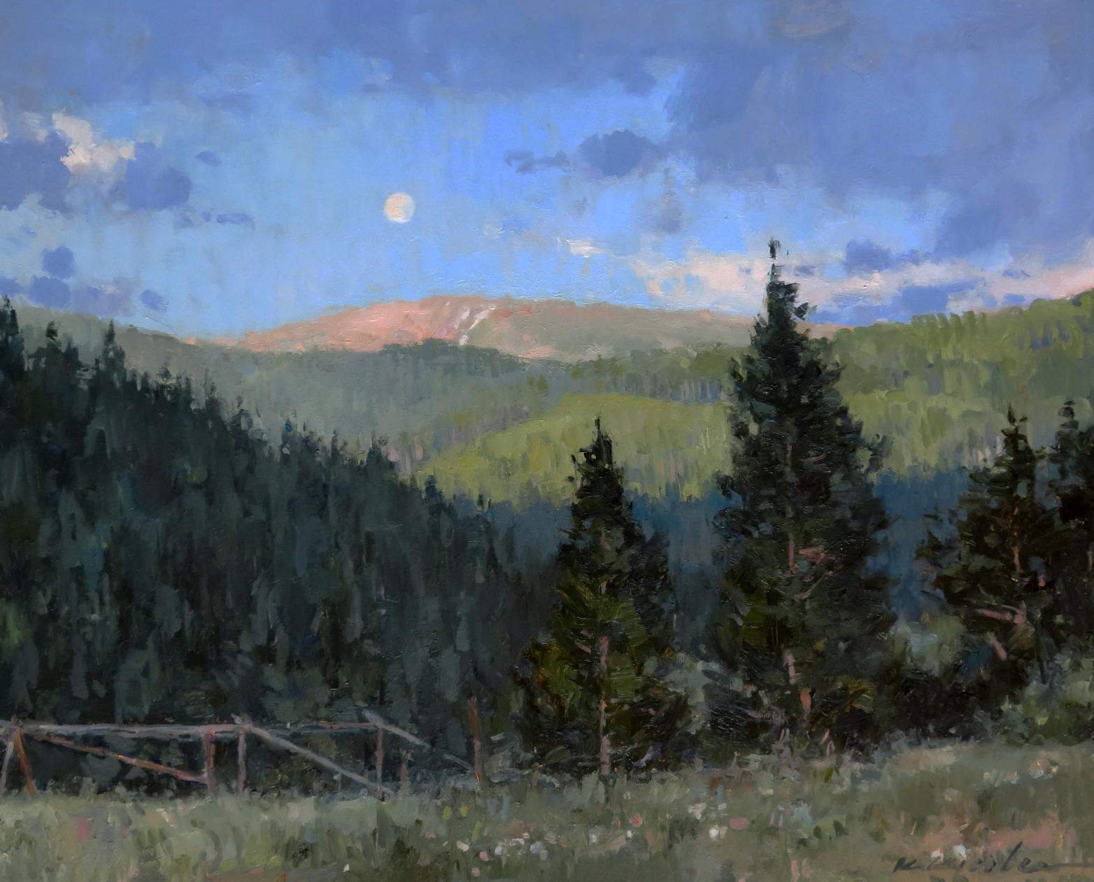 Super Moon - Impressionist Painting by Kate Kiesler