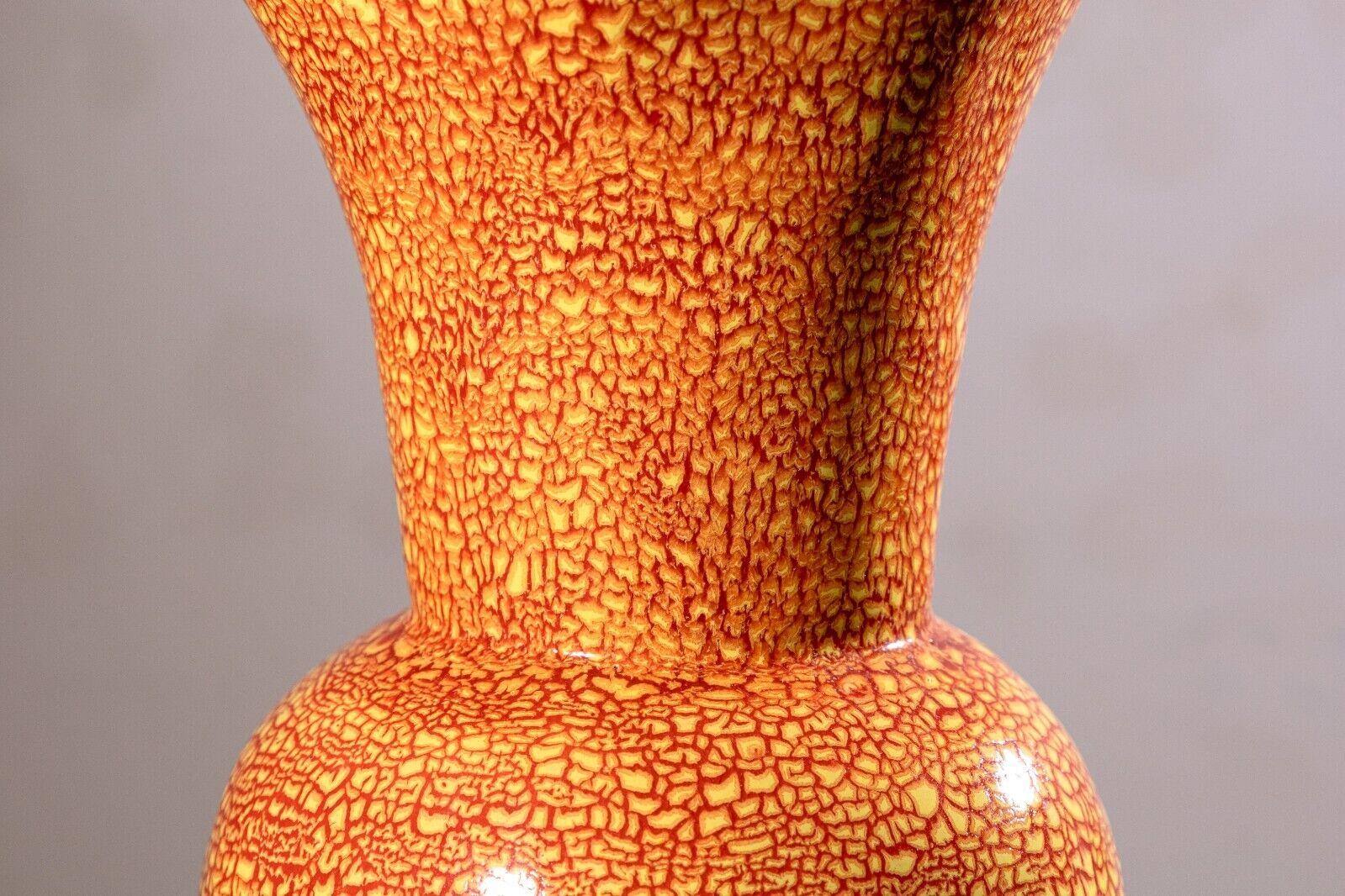 20th Century Kate Malone Orange and Purple Abstract Ceramic Vase
