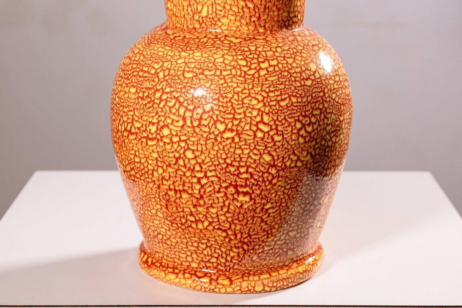 Kate Malone Orange and Purple Abstract Ceramic Vase For Sale 1