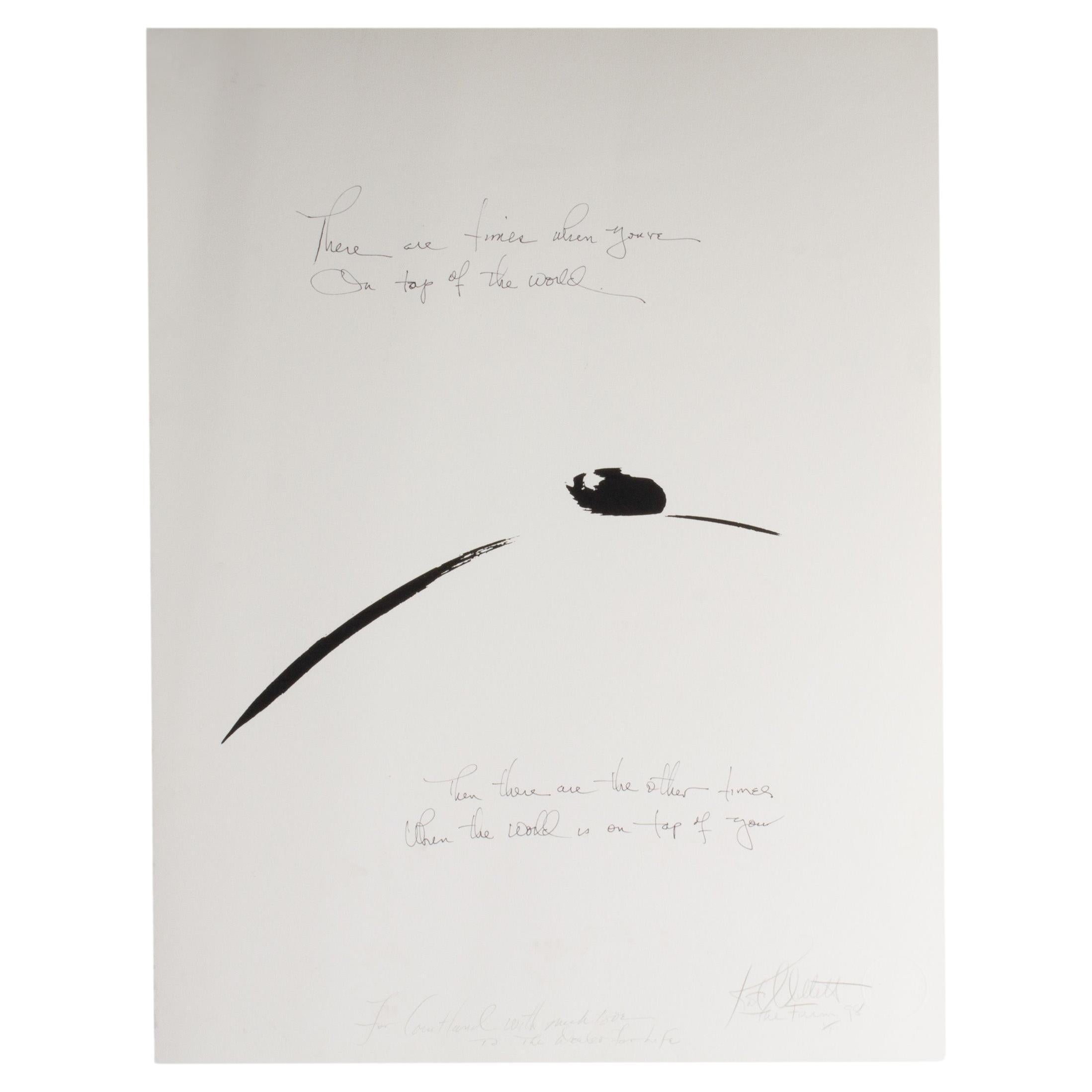 Kate Millett Signed 1998 “There Are Times” Abstract Lithograph For Sale
