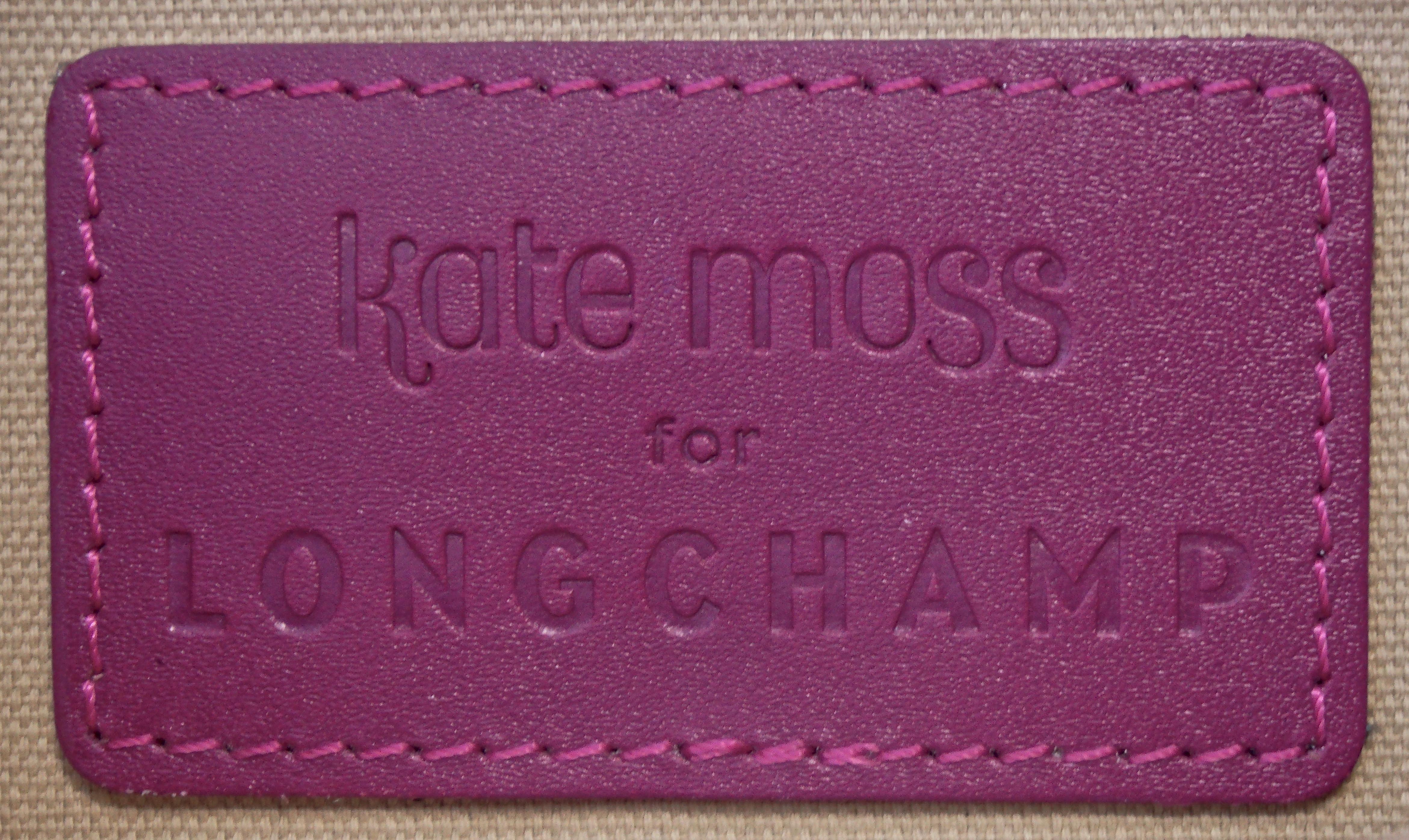 Kate Moss für Longchamp Rosa und Weiße Clutch / Handtasche aus Leder mit Schlangeneffekt im Angebot 5