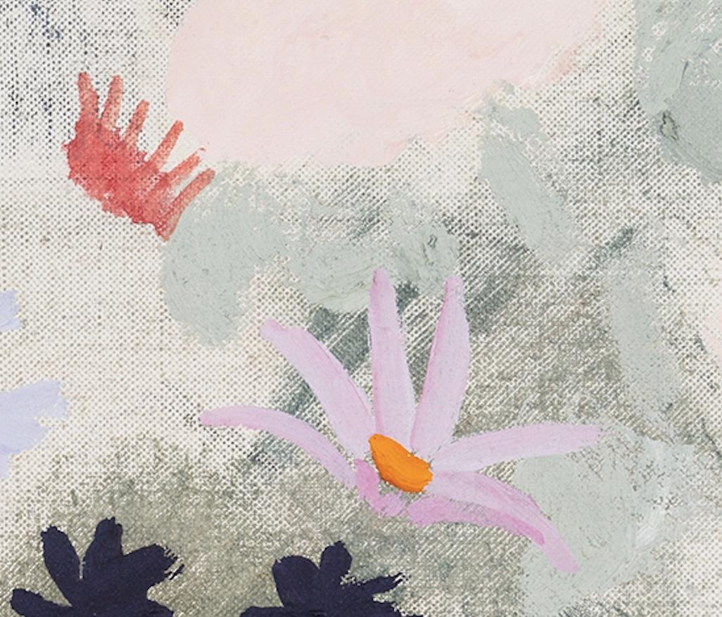 Manojo de Cornualles - Kate Nicholson Naturaleza muerta floral Pintura al óleo, Neutro + Blanco en venta 10