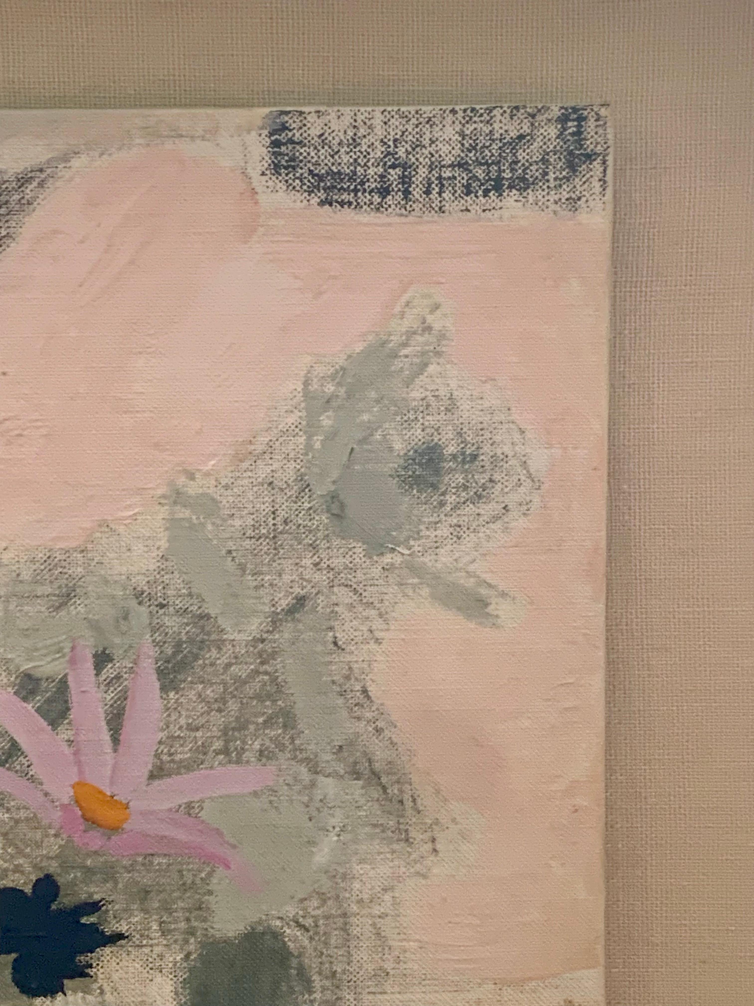 Manojo de Cornualles - Kate Nicholson Naturaleza muerta floral Pintura al óleo, Neutro + Blanco en venta 4