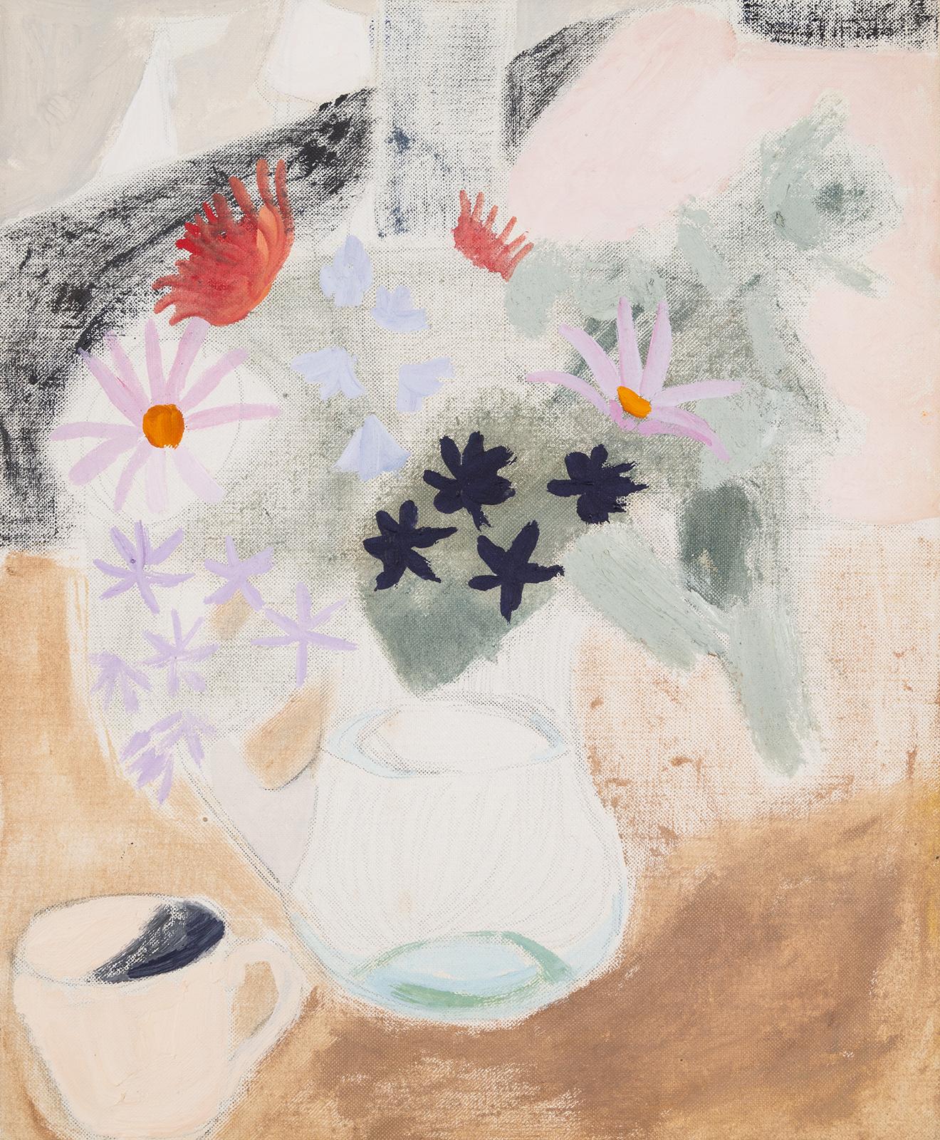 Kate Nicholson 1929-2019
Manojo de Cornualles, 1955
óleo sobre lienzo colocado sobre tabla
27,9 x 22,9 cm
11 x 9 pulg.
firmado, titulado y fechado verso