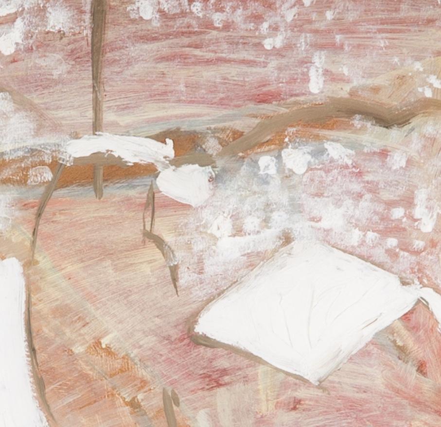 Taza y flores, Chy an Kerris - Kate Nicholson Naturaleza muerta neutra Pintura al óleo en venta 5