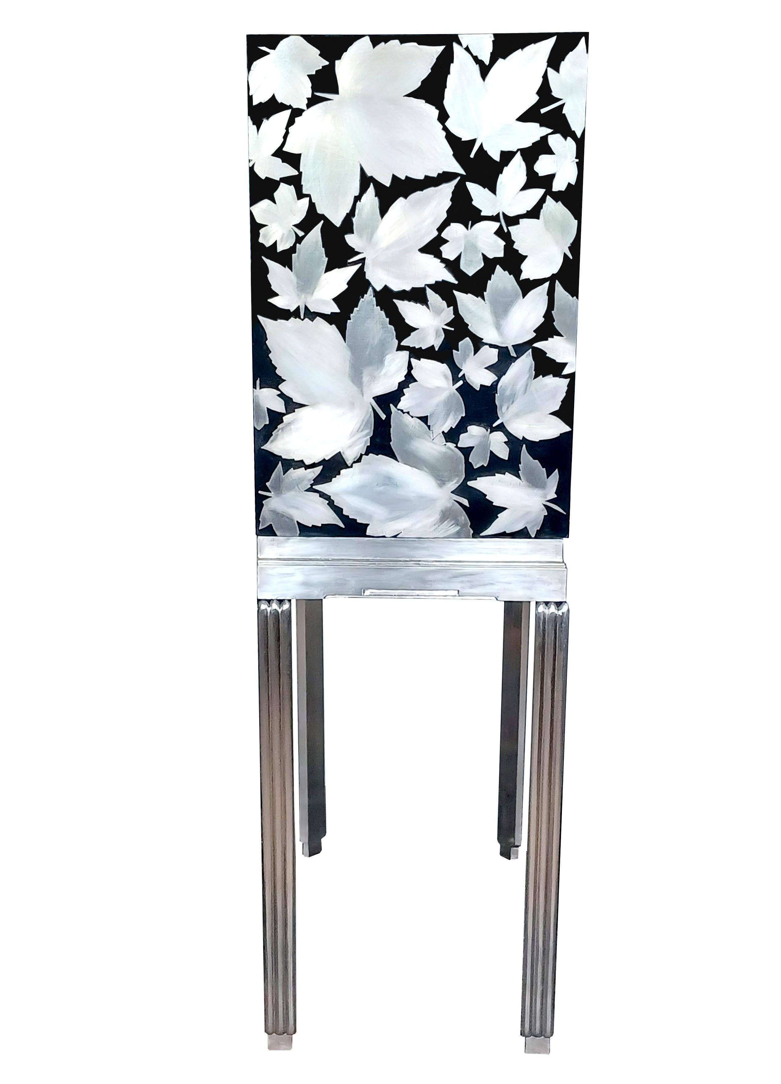 Metalwork Kate Noakes ‘Field Maple’ Re-imagined Art Deco Cocktail Cabinet For Sale