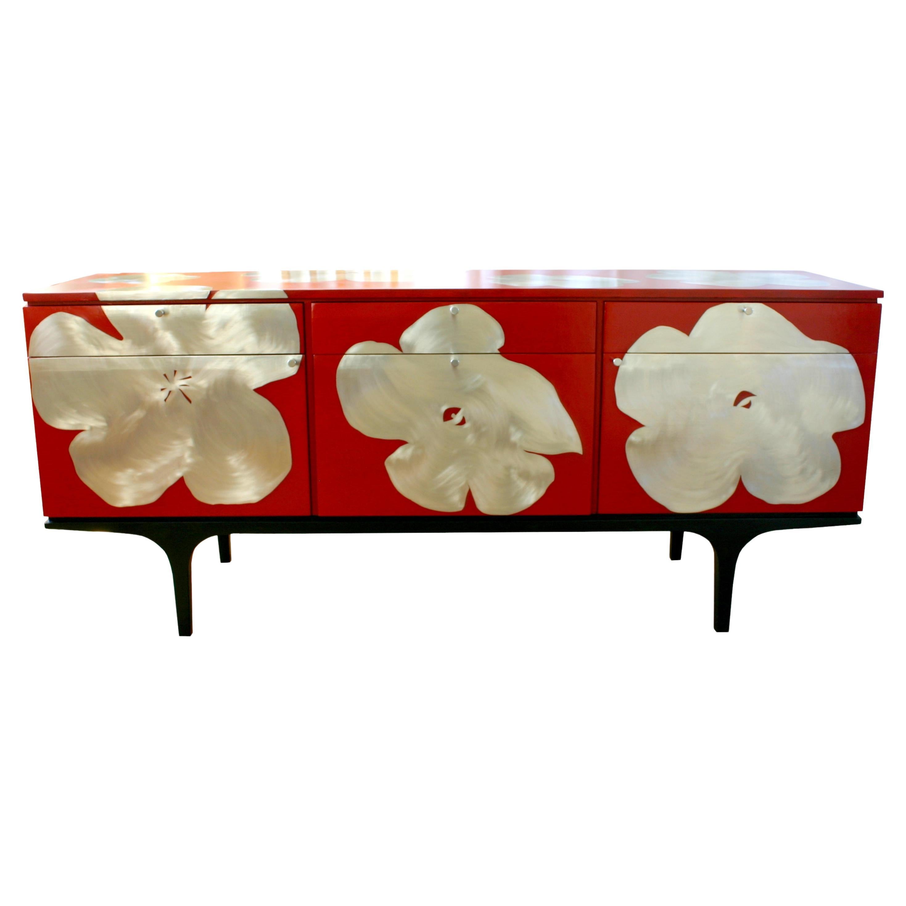 Kate Noakes 'Poppy' Sideboard in Red For Sale