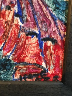 Flamenco Dress, Surrealist Impressionist Oil Painting, Signed