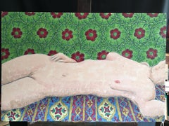 Nude Abstract, Bright Colours, Oil Painting, Signed