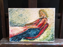 Taking a Moment, British Impressionist Oil Painting, Signed