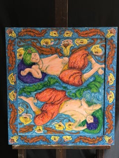 The Genie:: leuchtende Farben:: Ölgemälde:: signiert