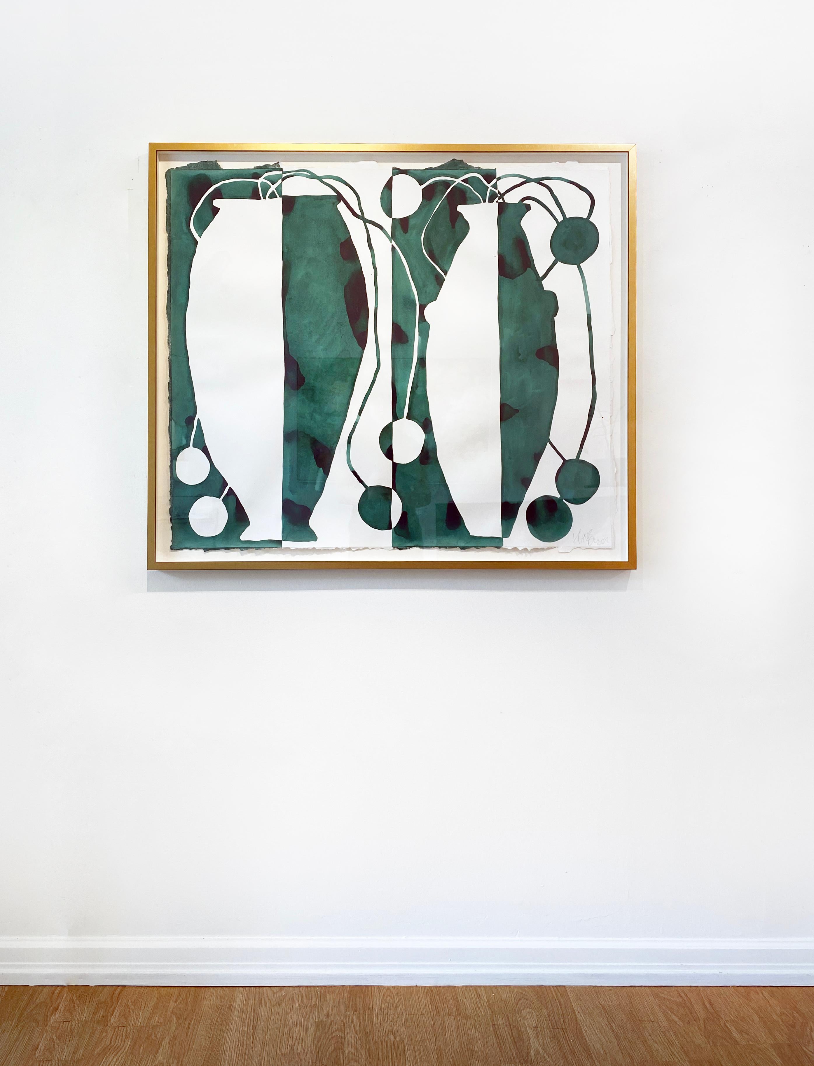Botanical Ink and Watercolor Painting by Kate Roebuck 'Emerald Mary' 4
