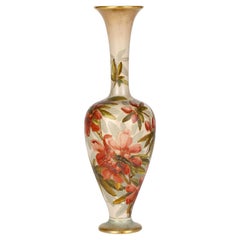 Kate Rogers Doulton Lambeth Carrara Eggshell Glazed Floral Painted Vase