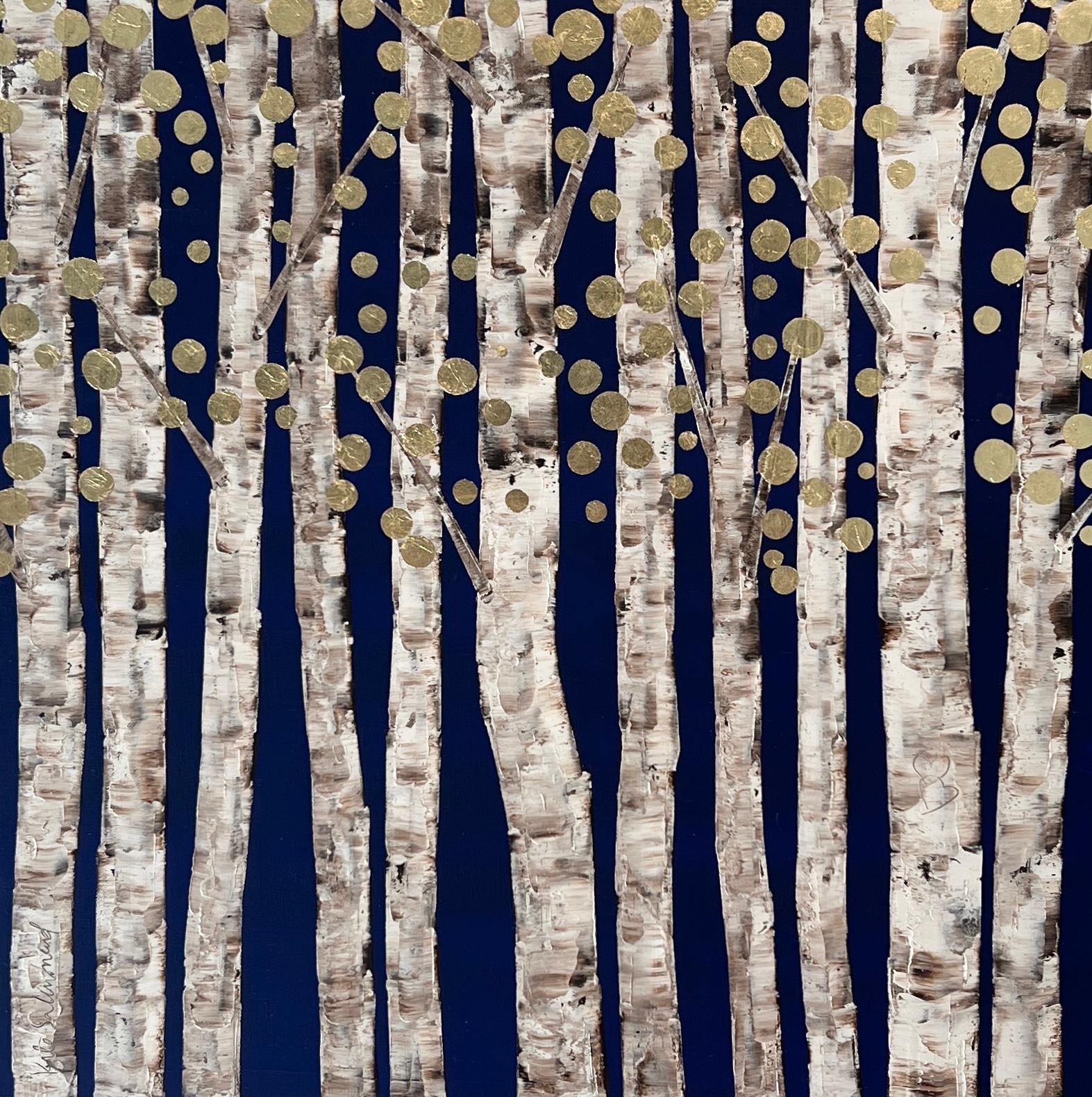 Night Comes 5057 - Mixed Media Art by Kate Salenfriend