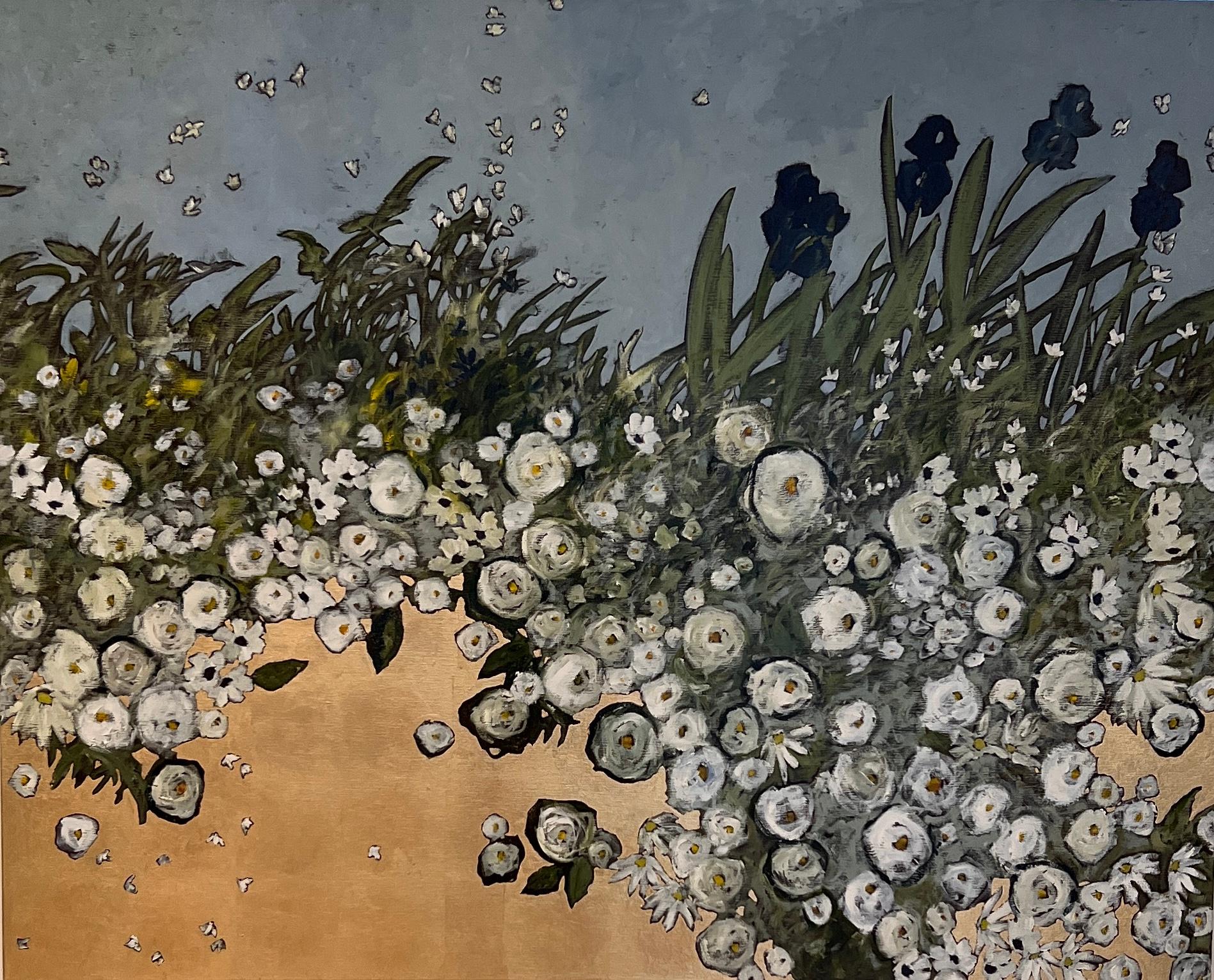 Kate Salenfriend Landscape Painting - Five Blooms- Two 4718