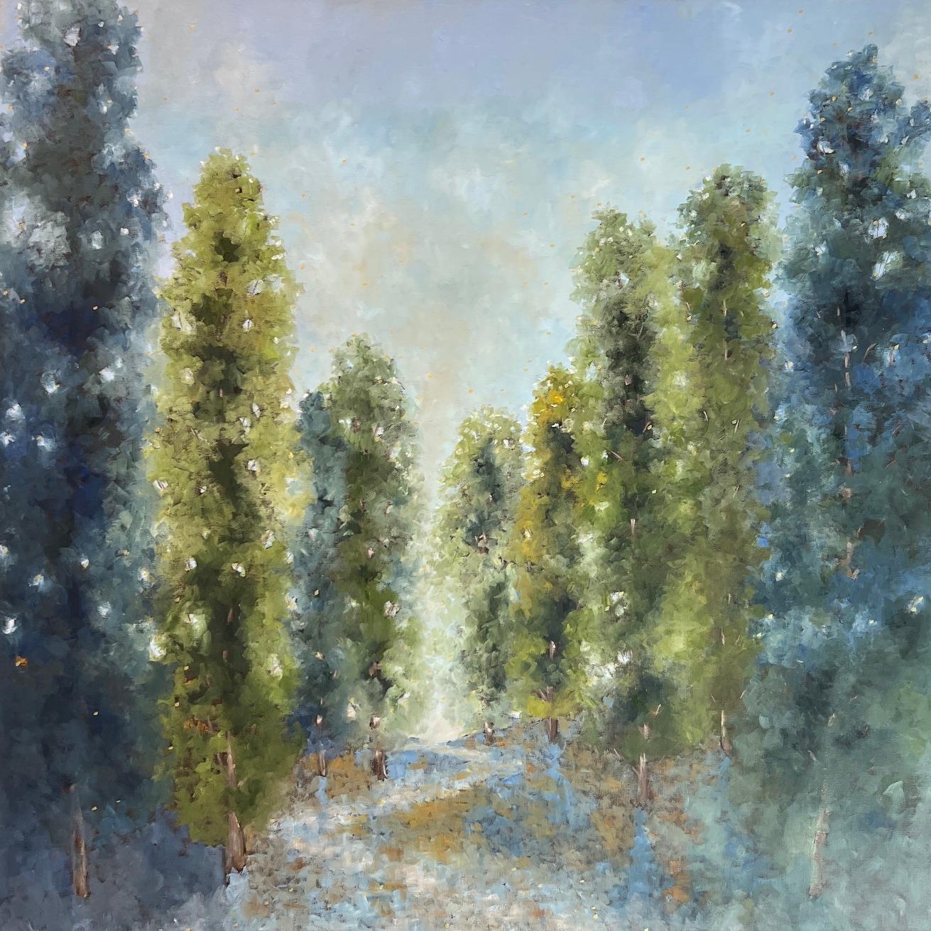 Kate Salenfriend Landscape Painting - Glisten 5127