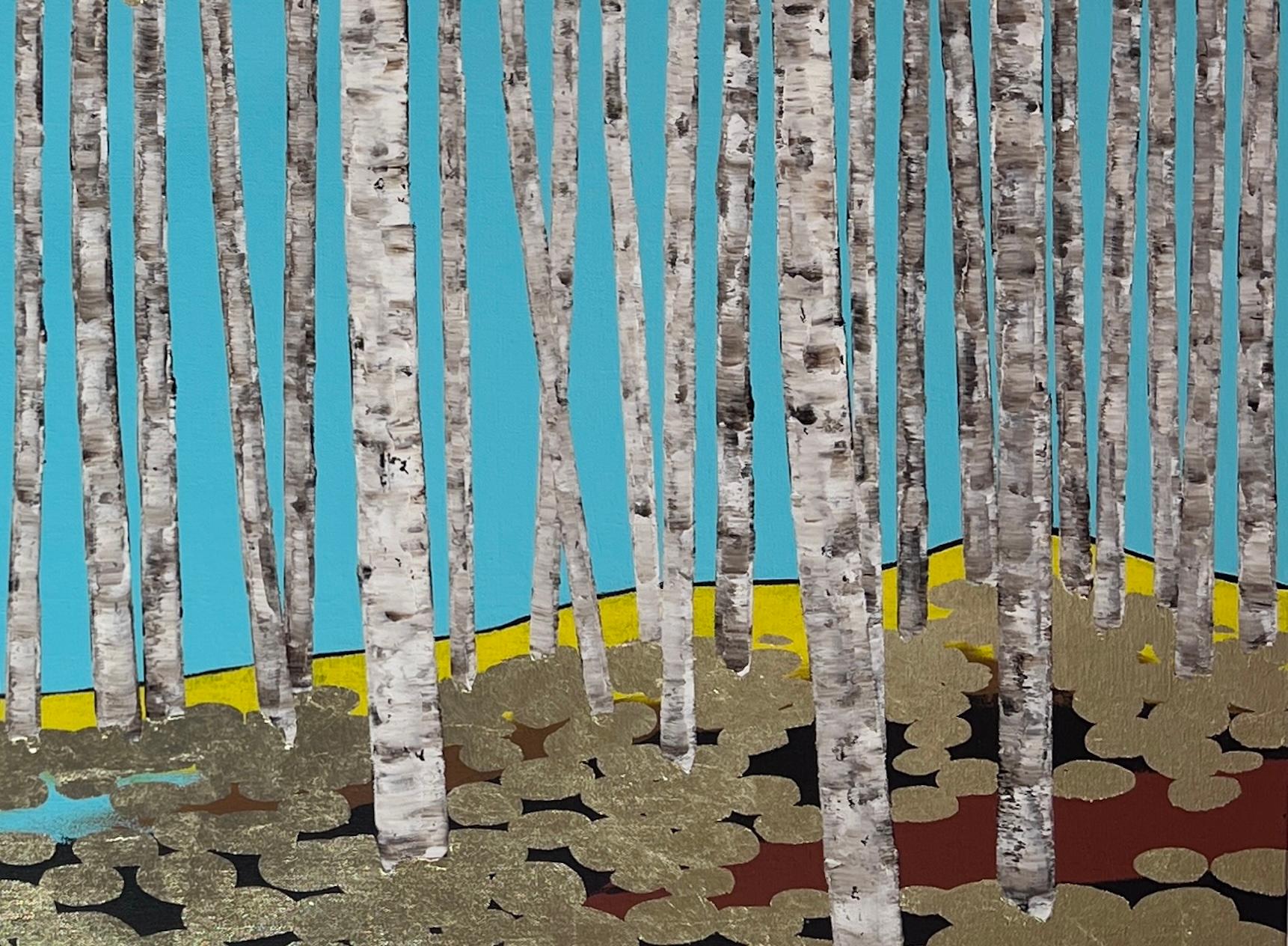 Días más luminosos 4974 - Landscape Painting Oro de Kate Salenfriend