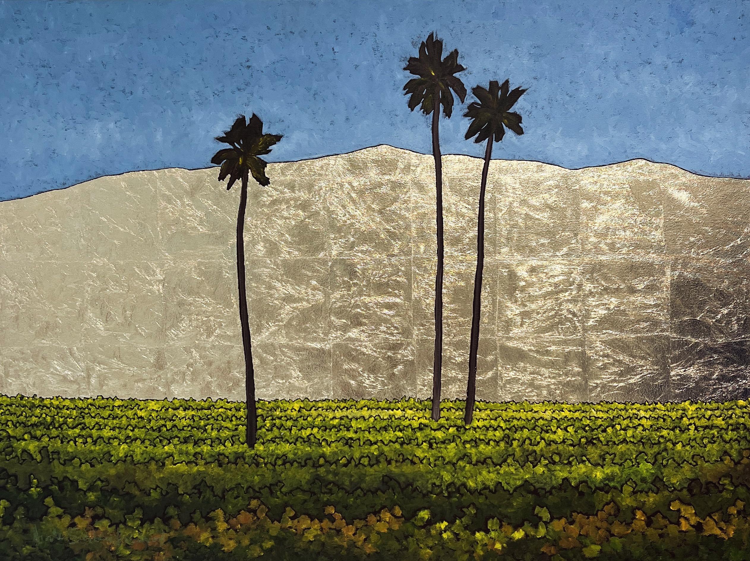 Kate Salenfriend Landscape Painting - Three Palms 4857