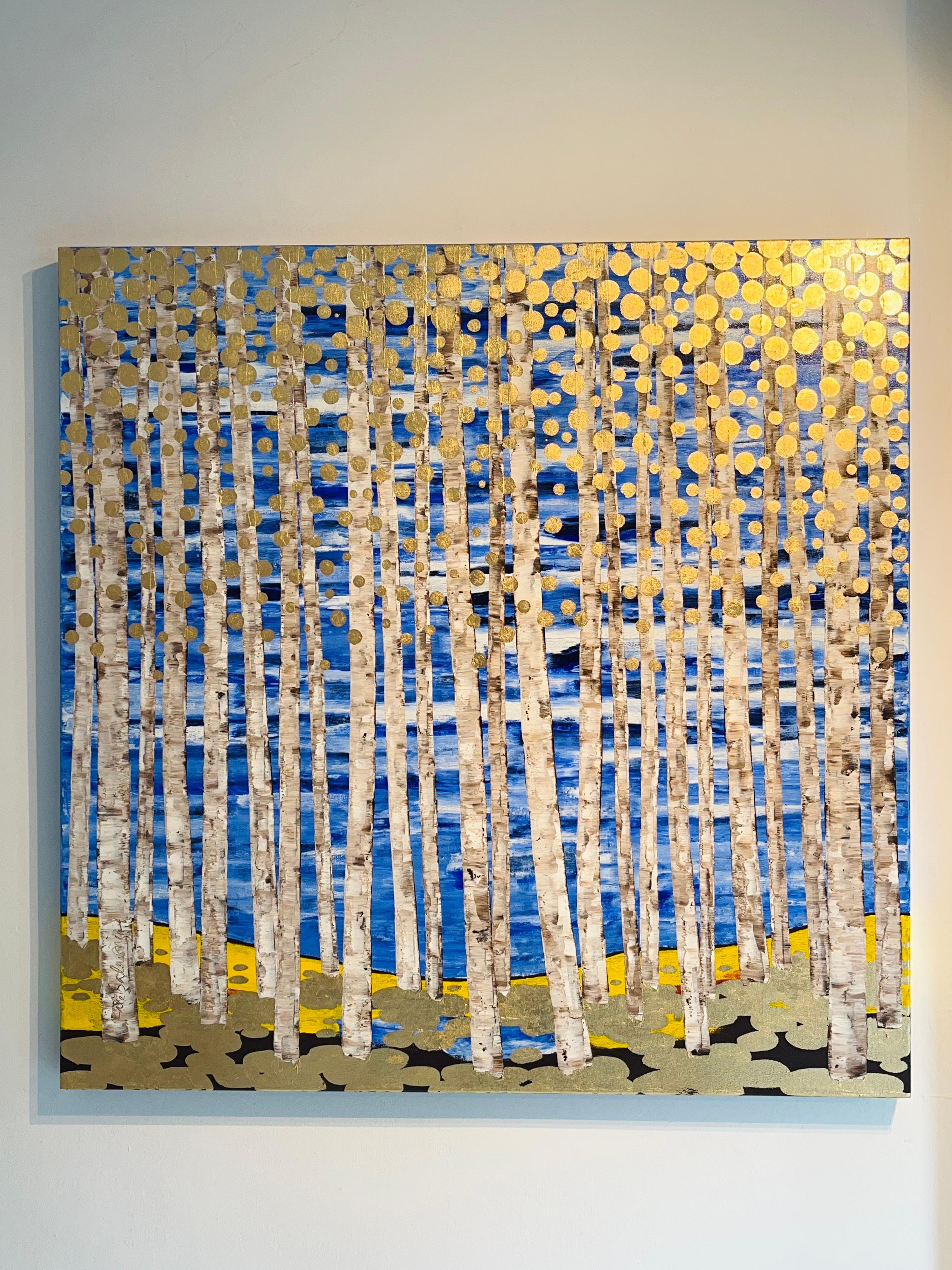 Western Light - pittura ad olio astratta di paesaggio moderno originale - Arte contemporanea - Painting Realismo di Kate Salenfriend