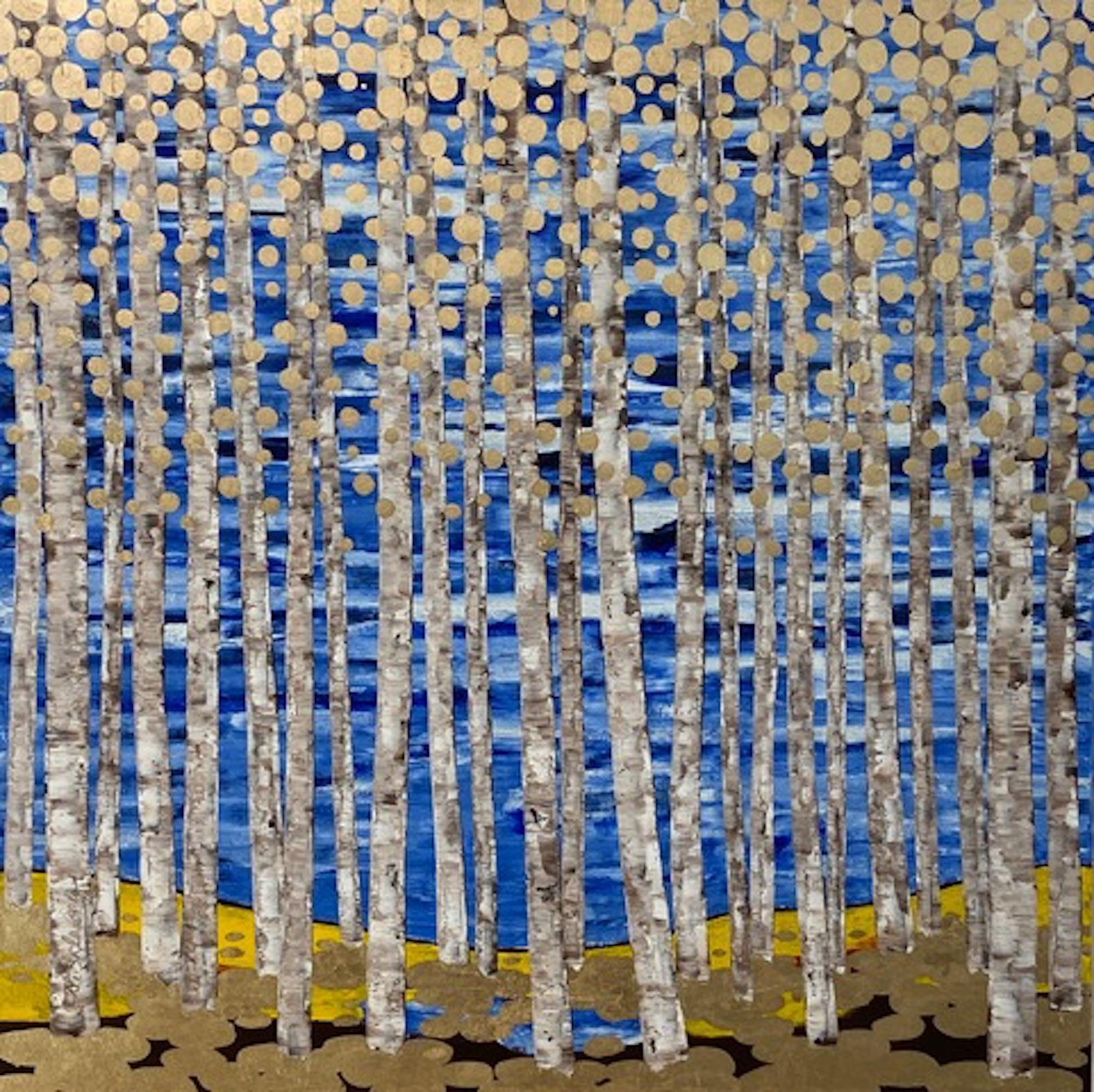 Figurative Painting di Kate Salenfriend - Western Light - pittura ad olio astratta di paesaggio moderno originale - Arte contemporanea