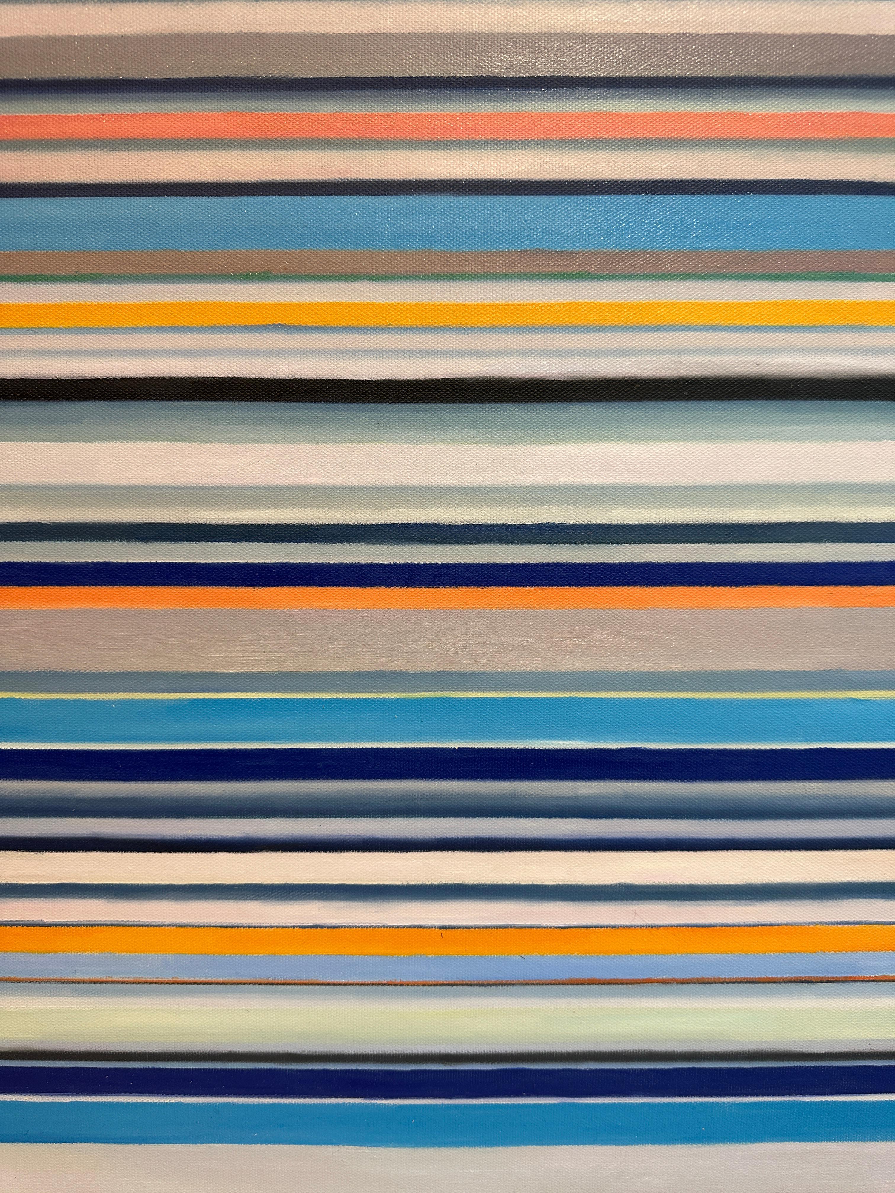 A Break in the Clouds by Kate Seaborne seascape striped oil painting im Angebot 9