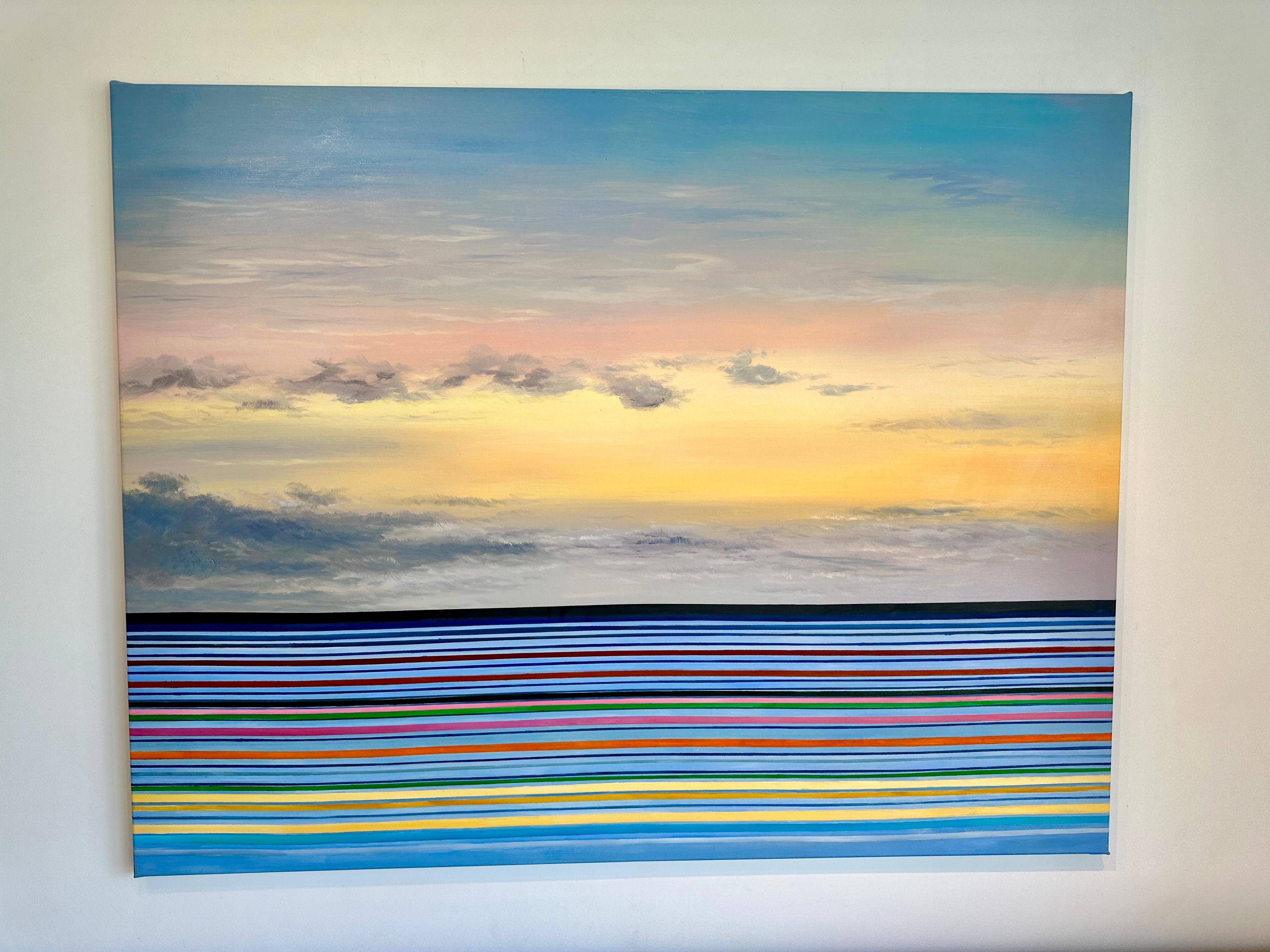 A Love As Deep as the Sea by Kate Seaborne -Sunset Oil Ocean Seascape Painting For Sale 1