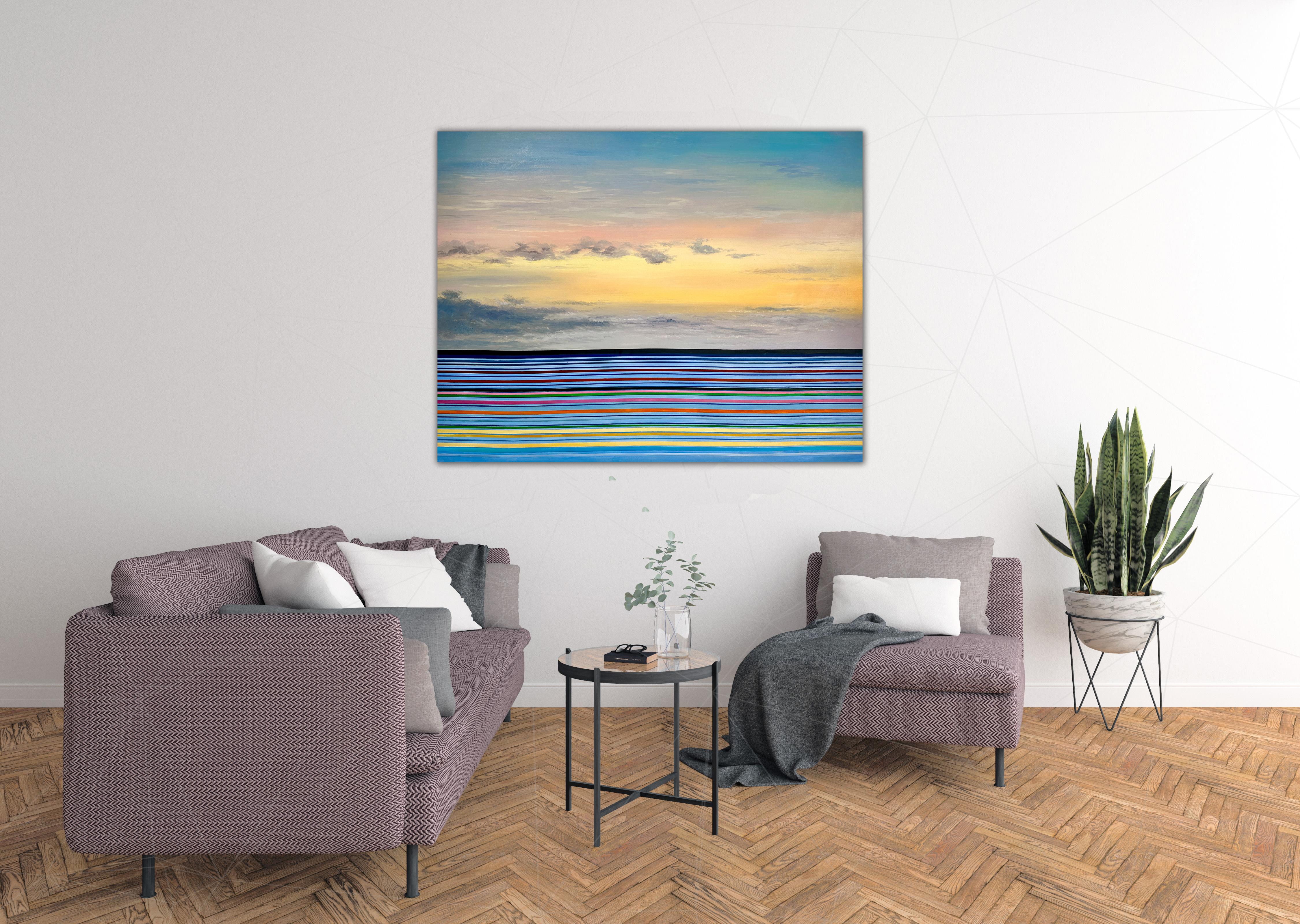 A Love As Deep as the Sea by Kate Seaborne -Sunset Oil Ocean Seascape Painting For Sale 3