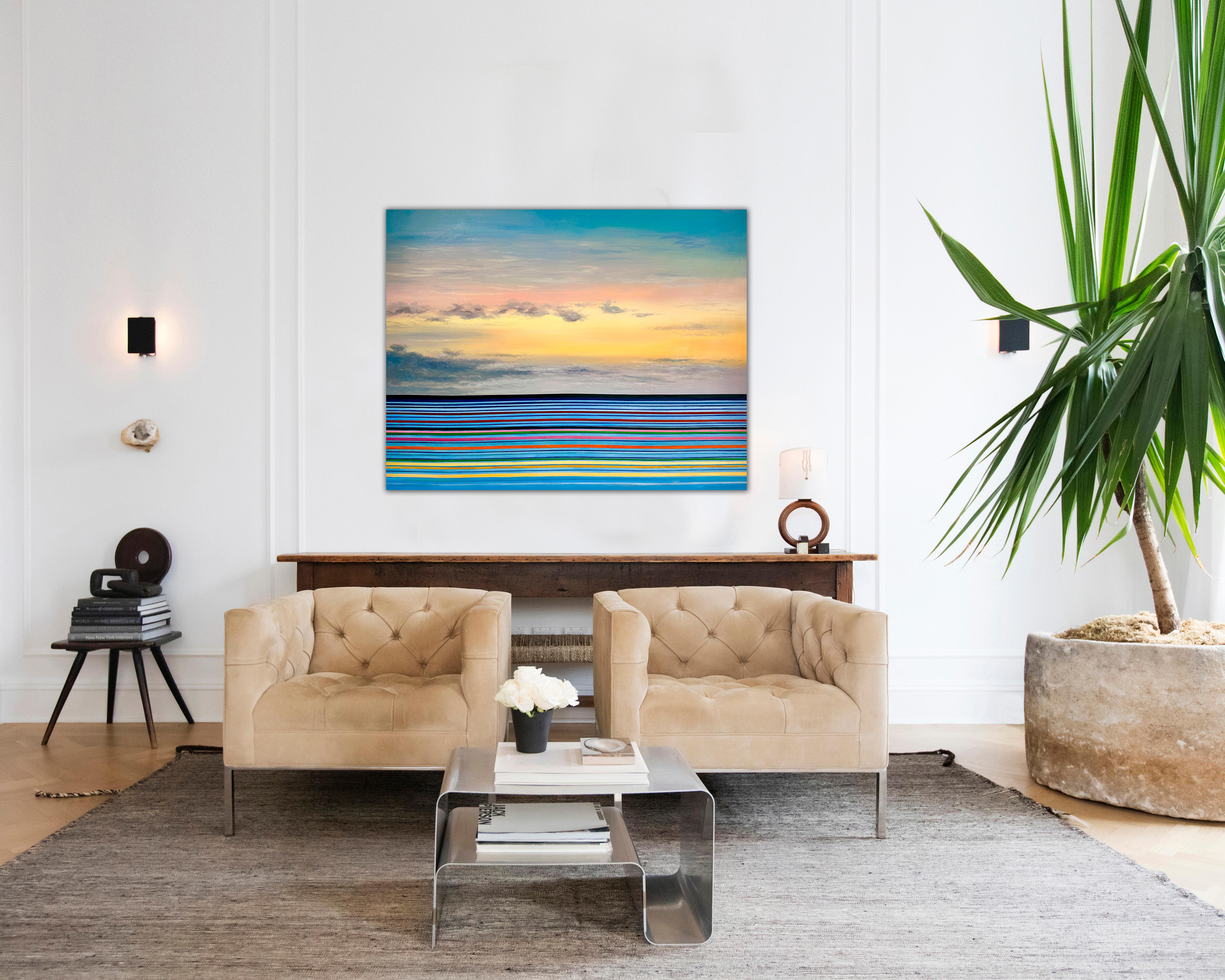 A Love As Deep as the Sea by Kate Seaborne -Sunset Oil Ocean Seascape Painting For Sale 8
