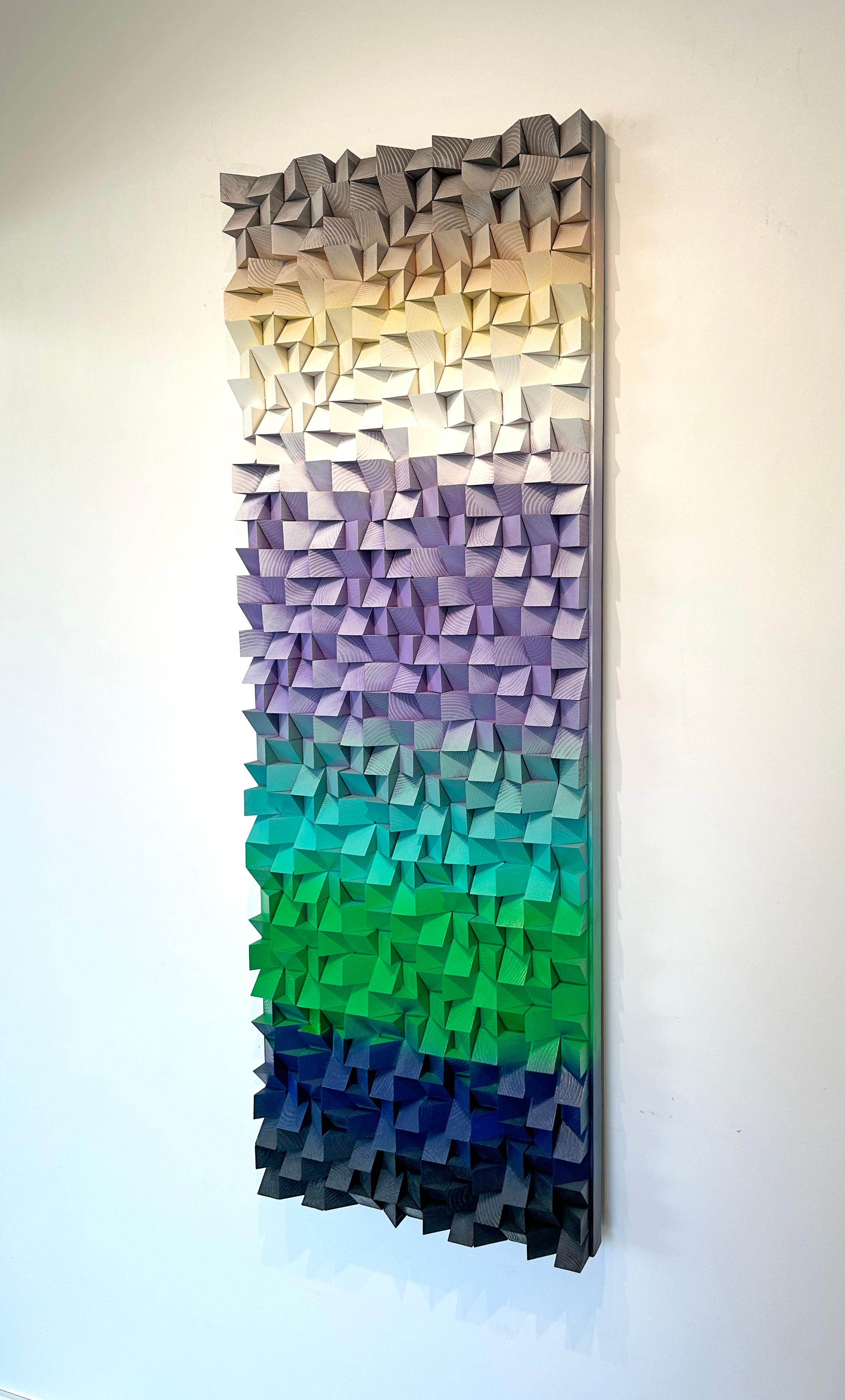 Arctic Allure by Kate Seaborne - Contemporary Geometric Wood Sculptural Artwork For Sale 4