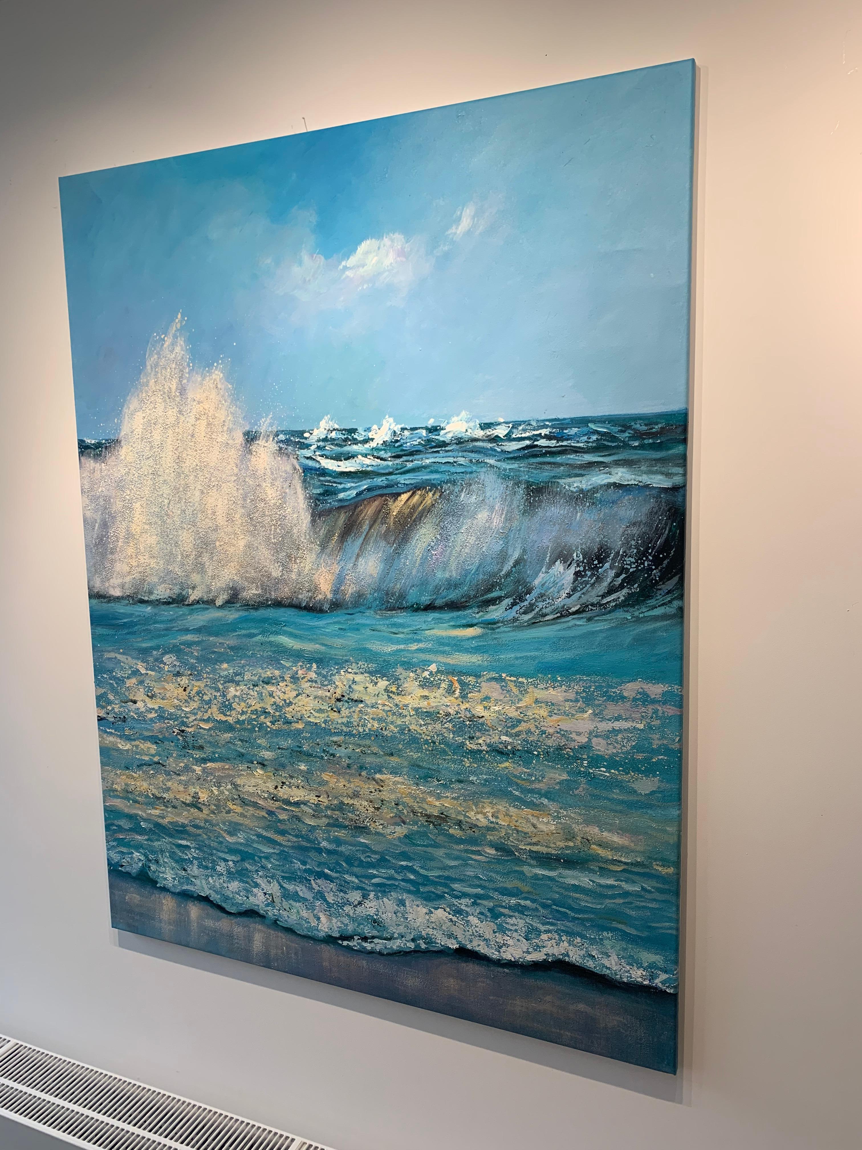 how to paint crashing waves