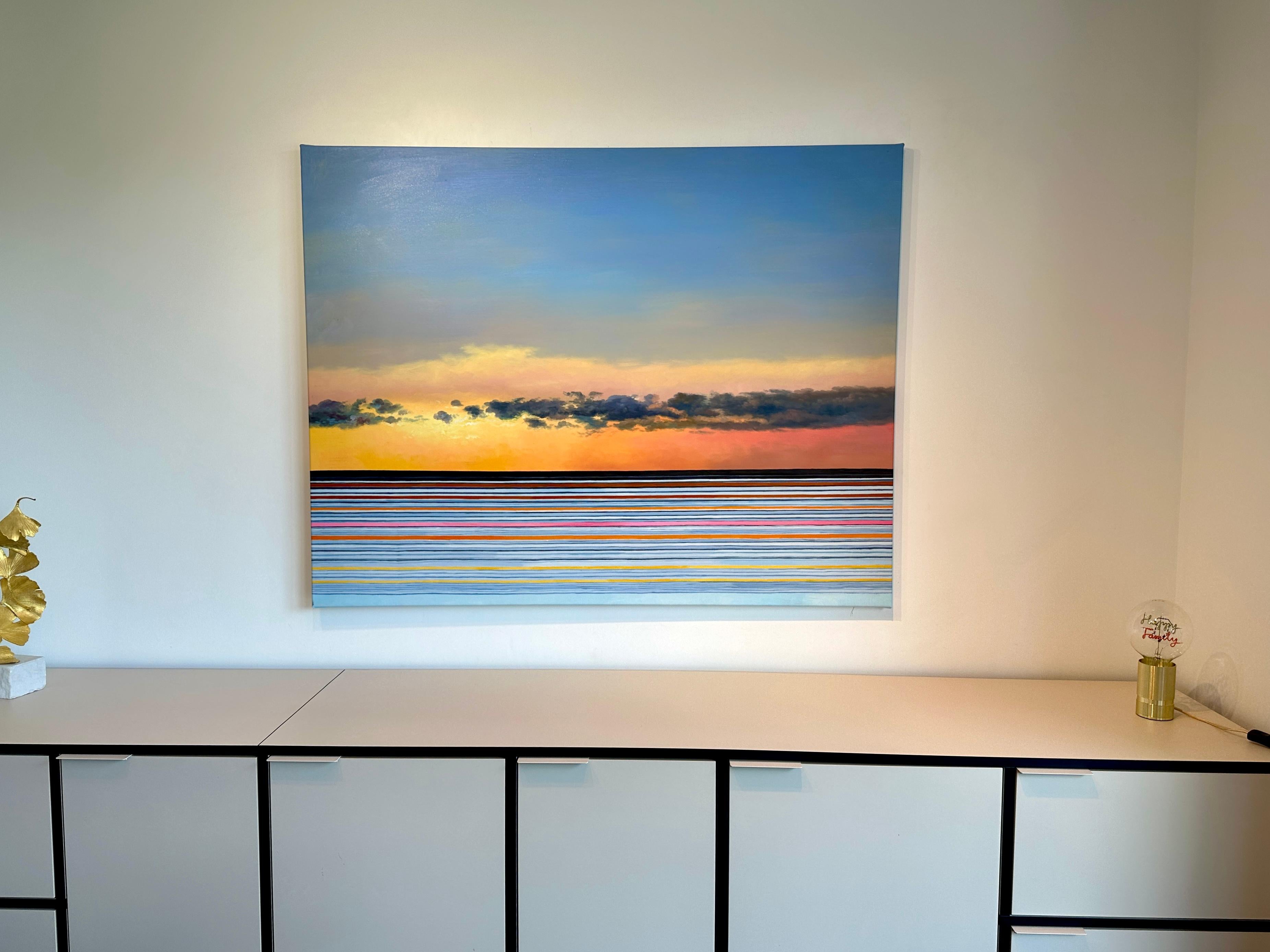 Glorious Sunset Kisses by Kate Seaborne -Sunset Oil Ocean Seascape Painting 5