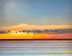 Glorious Sunset Kisses by Kate Seaborne -Sunset Oil Ocean Seascape Painting