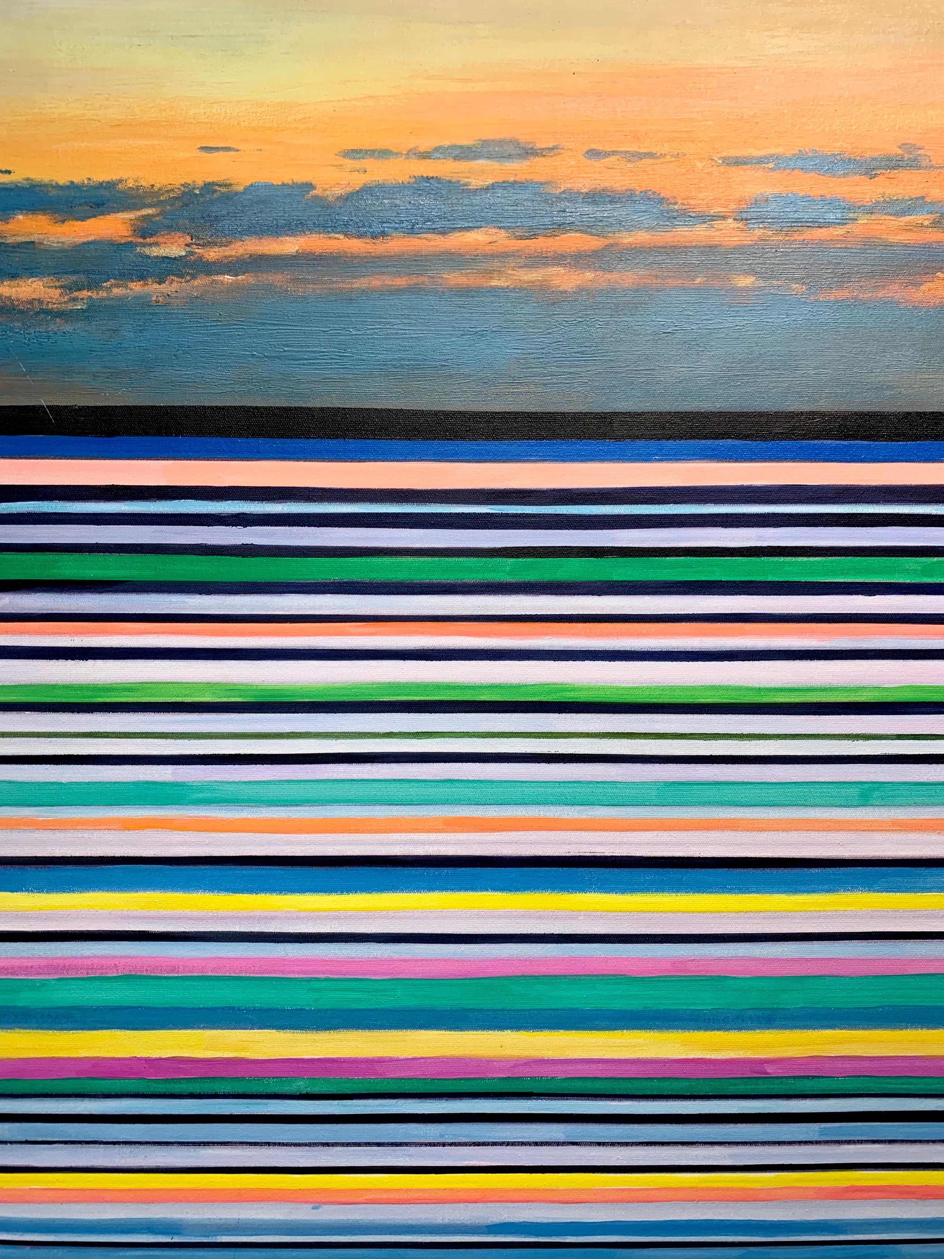 Horizon by Kate Seaborne - contemporary seascape painting Blue Ocean 3