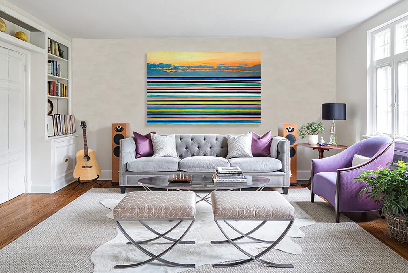 Horizon by Kate Seaborne - contemporary seascape painting Blue Ocean 7