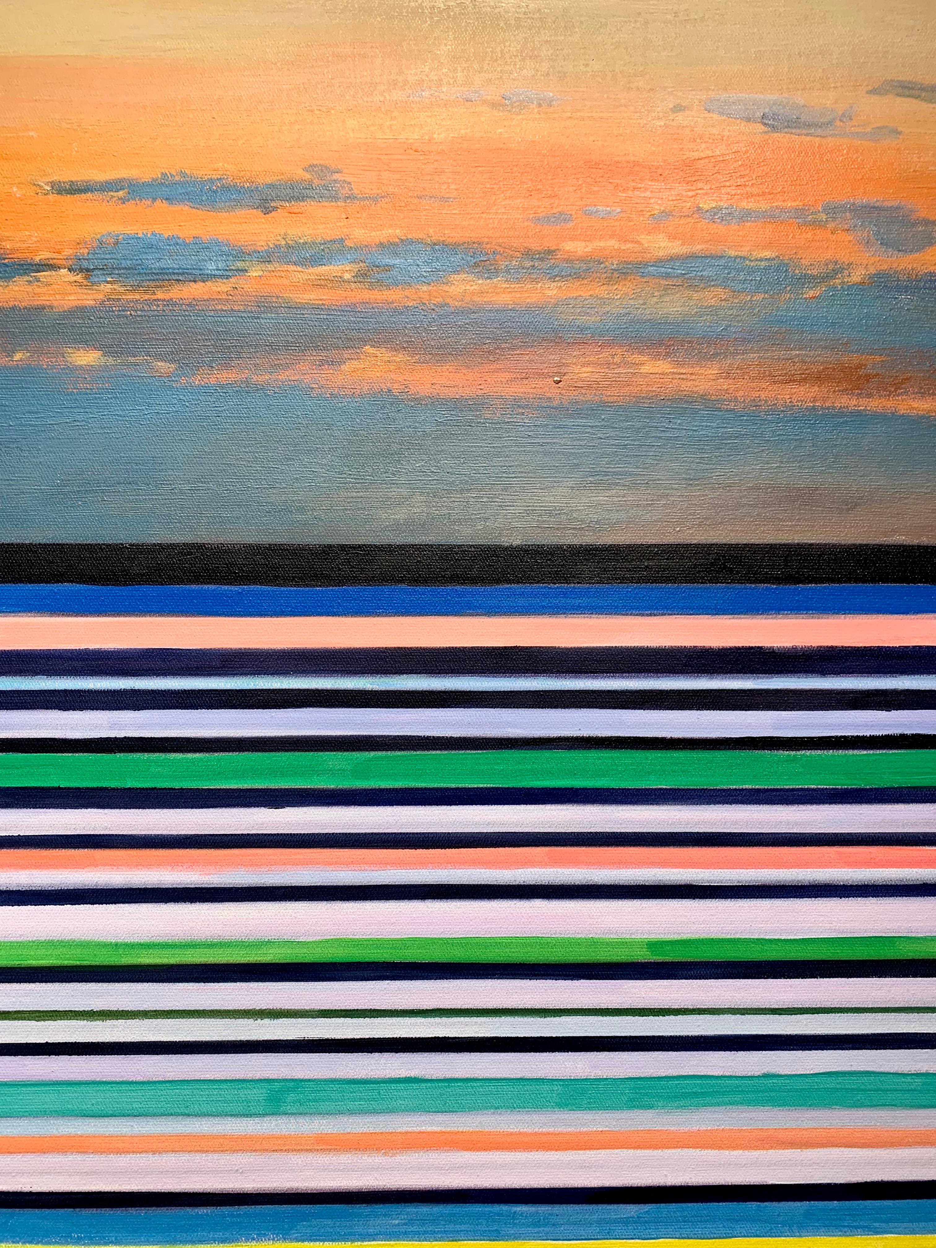 Horizon by Kate Seaborne - contemporary seascape painting Blue Ocean 8