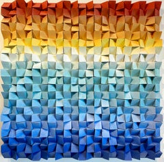 Solar Sea Sounds by Kate Seaborne - Contemporary Geometric Wood Artwork