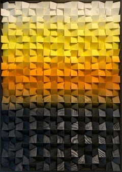 Summer Soul Sunset von Kate Seaborne - Zeitgenössisches Geometrisches Kunstwerk aus Holz